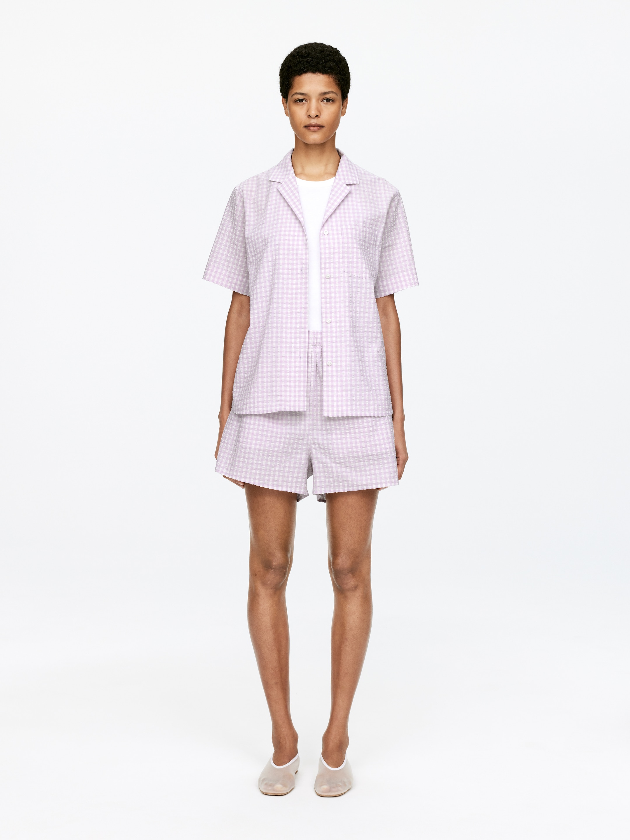 Zobrazit větší obrázek: Bavlněná košile - Bílá/Lila - ŽENY | H&M CZ 4