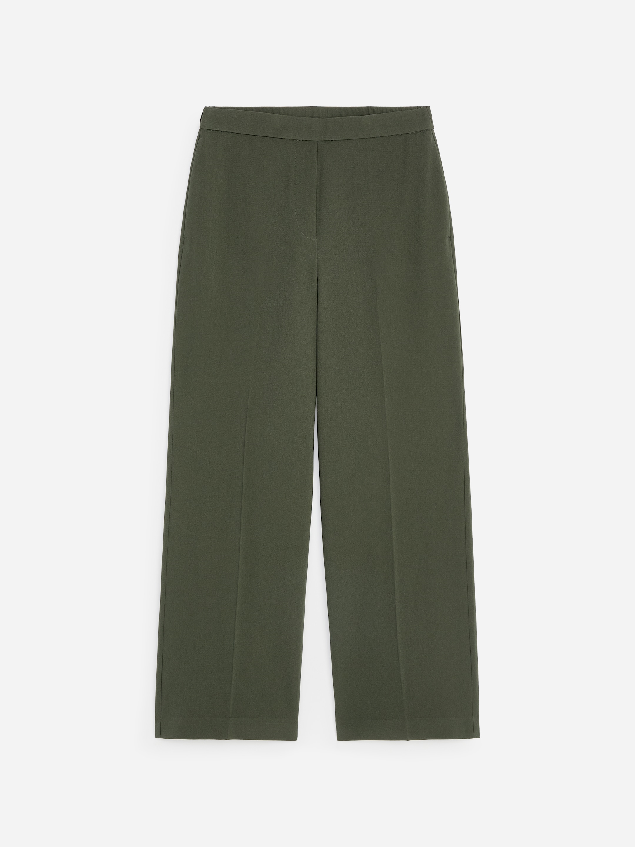 Cropped Trousers-Green-20317