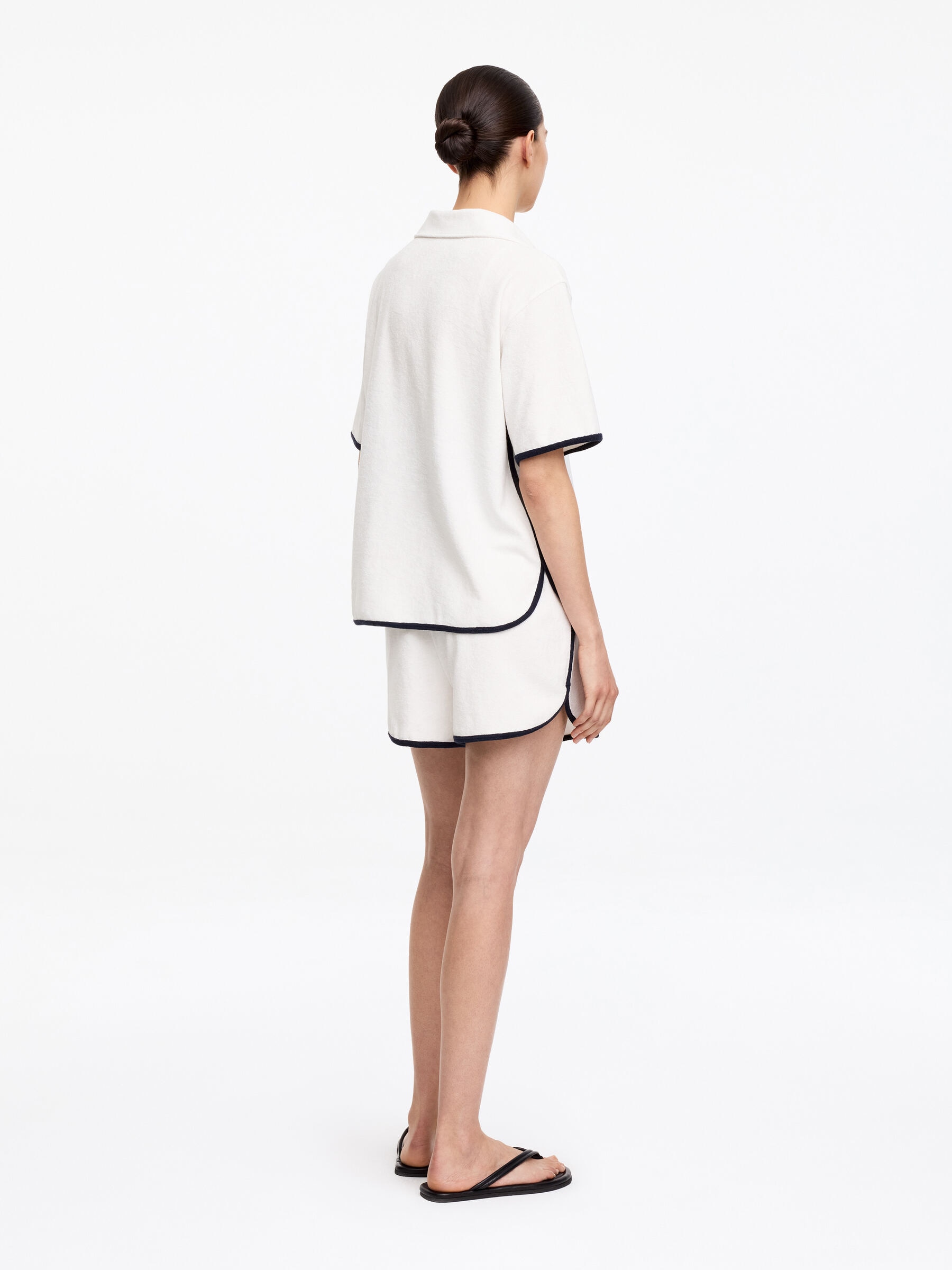 Towelling Top - White - Regular fit - Women - StillMedia/Lookbook - 5