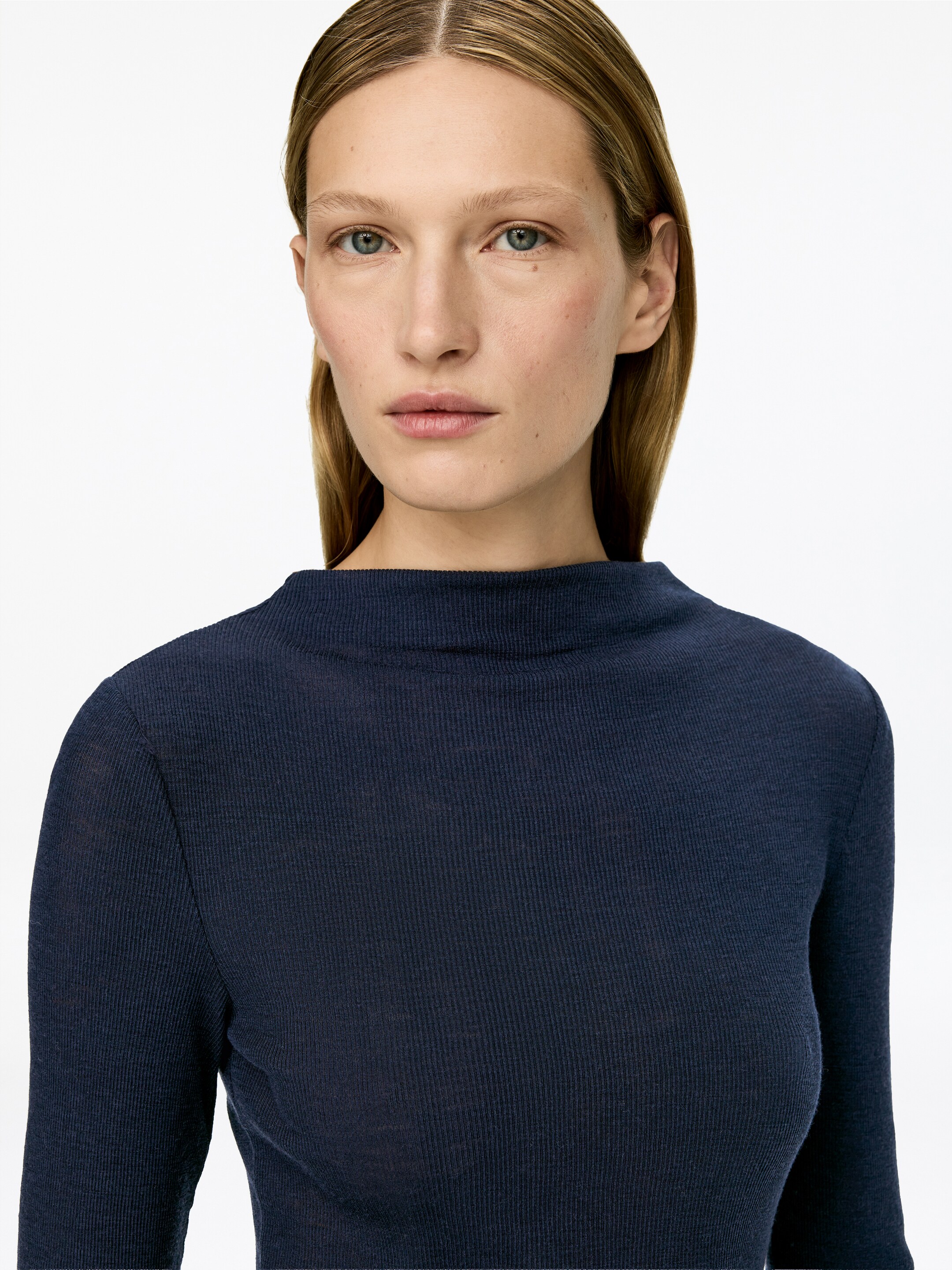 Visualizza immagine più grande: Maglia in lana a coste - Blu scuro - DONNA | H&M IT 3