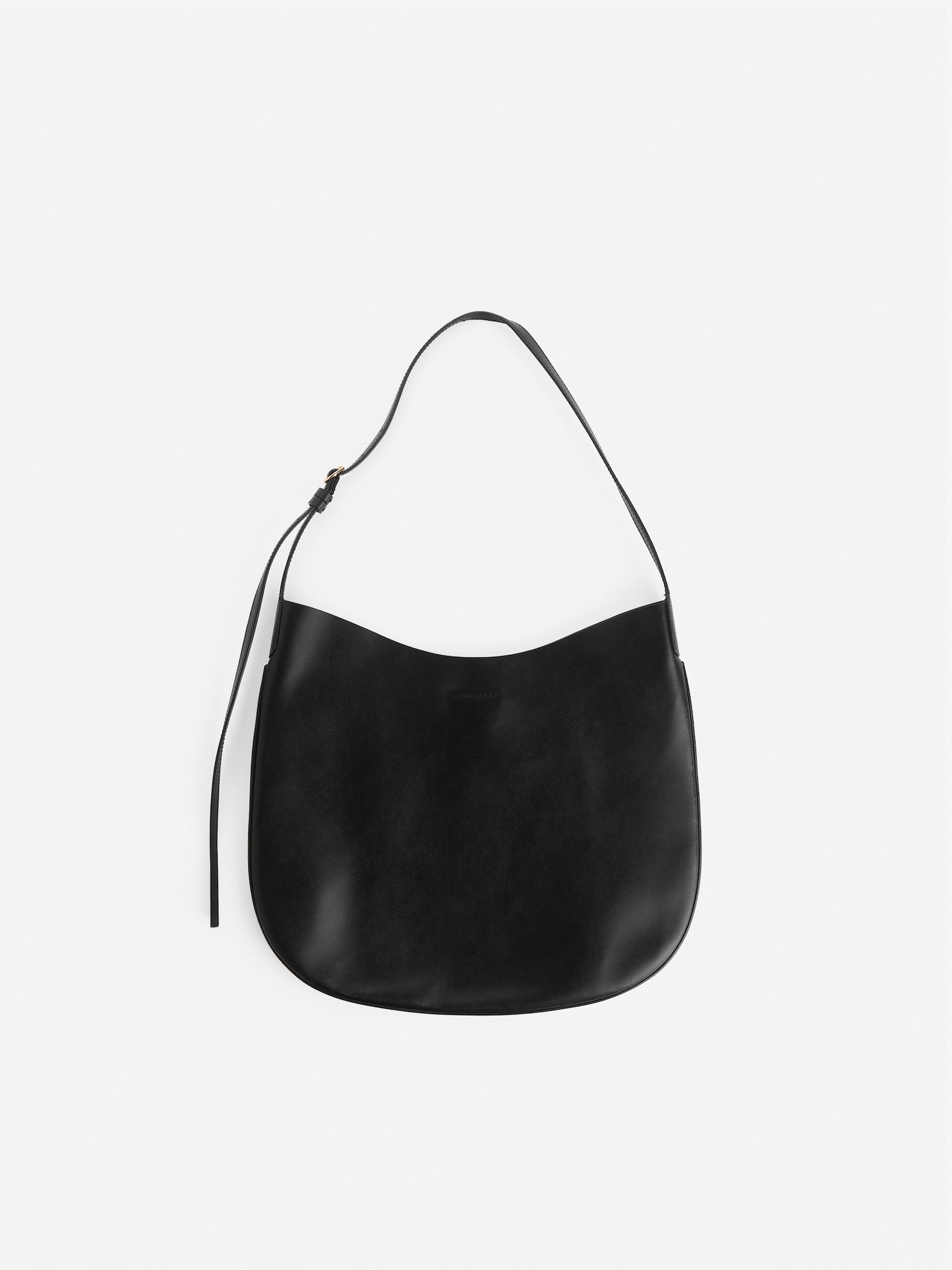 Halbmondförmige Schultertasche - Schwarz