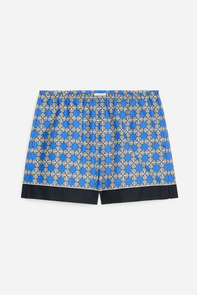 Lyocell Blend Shorts - Blue - 1