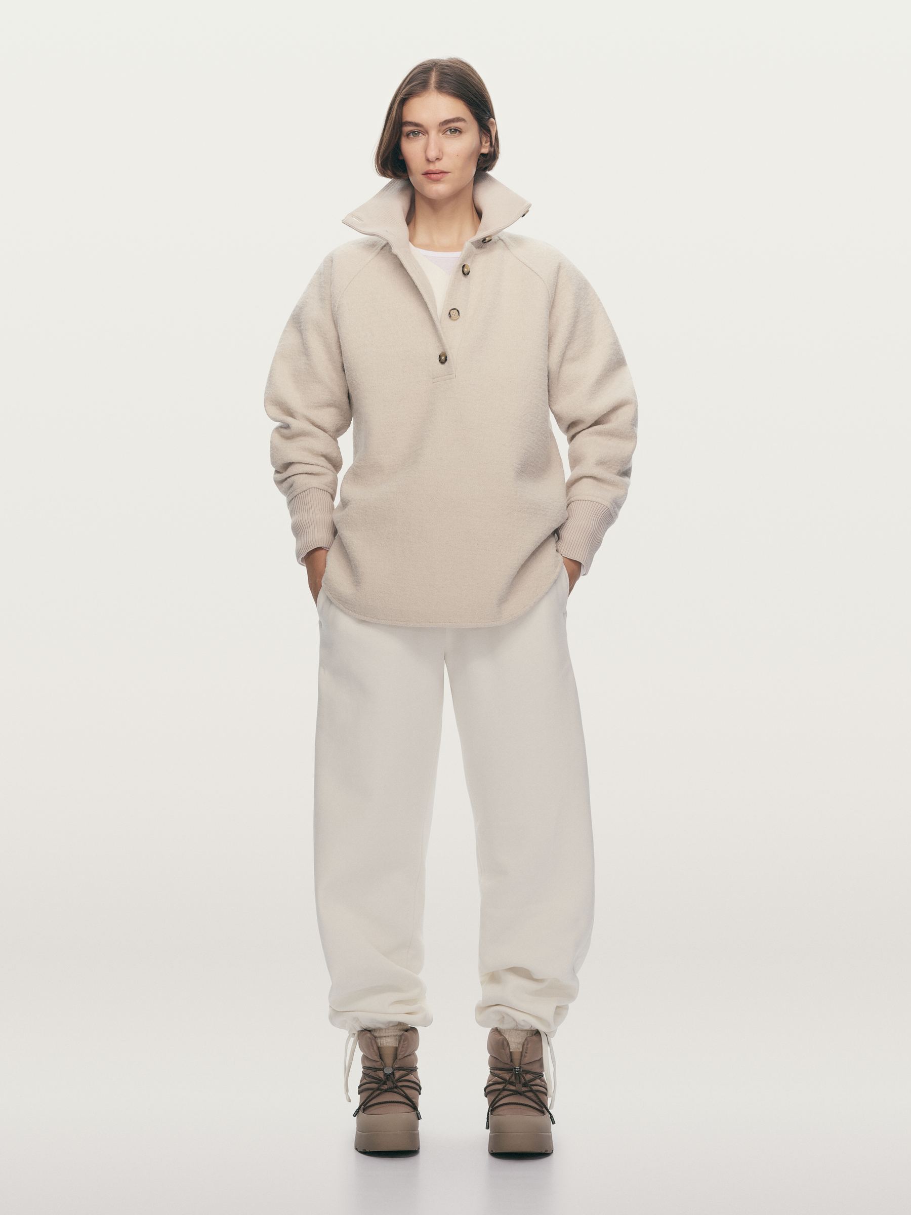 Cotton Sweatpants - Off White - Regular fit - Women - StillMedia/Environmental - 1