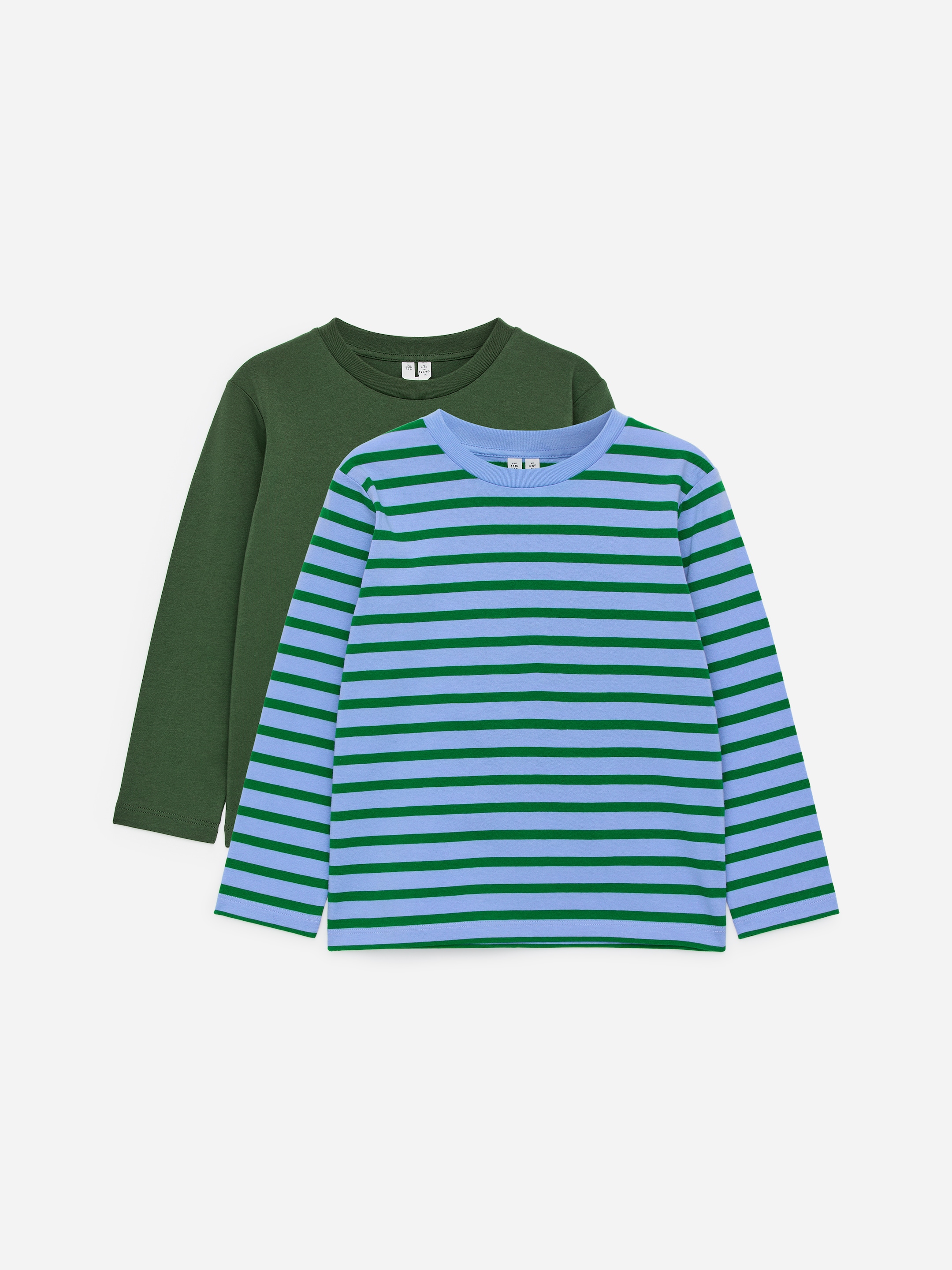 Long-Sleeved T-Shirt Set of 2-Blue-17789