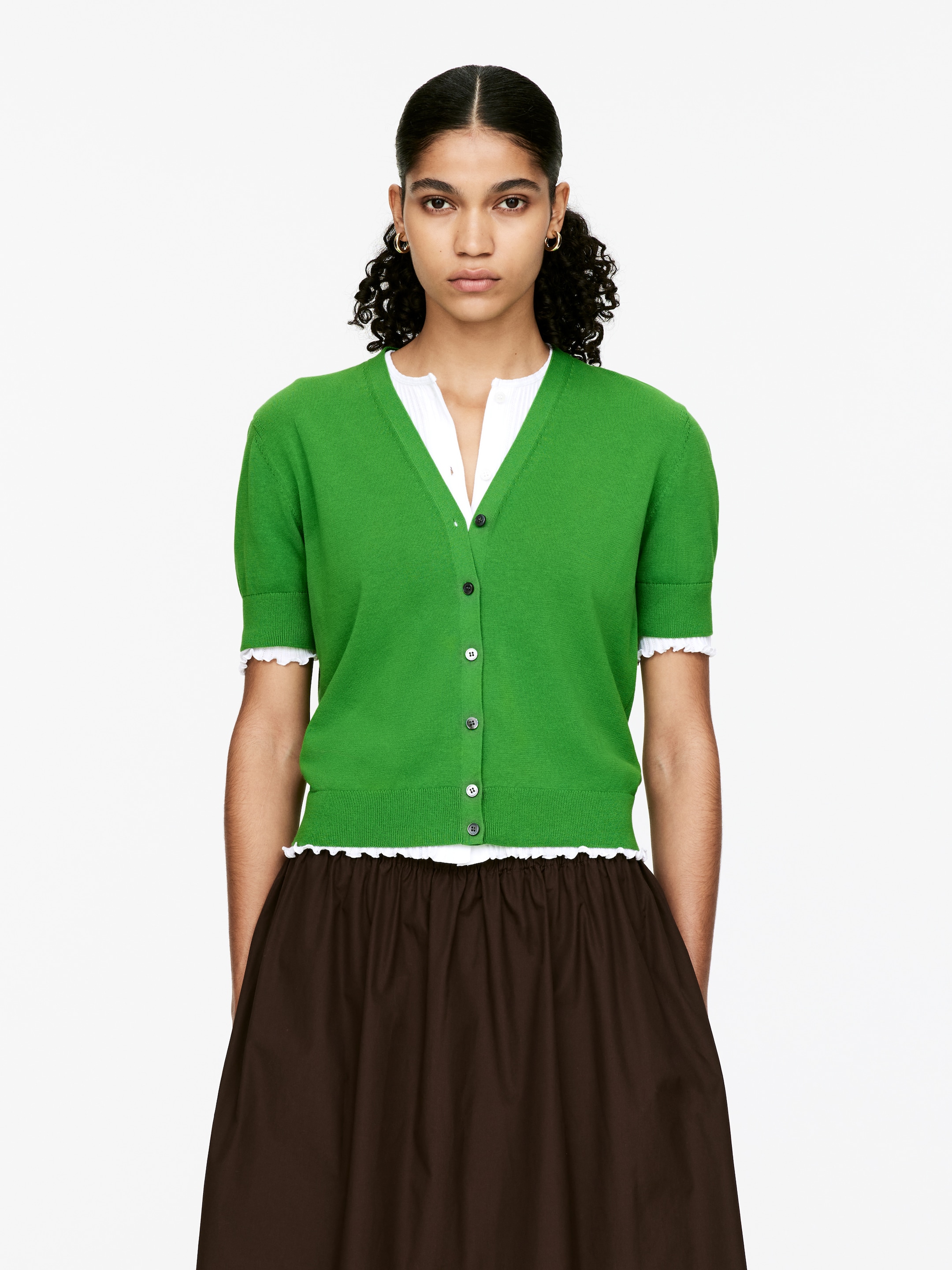 Agrandir l'image: Cardigan à manches courtes - Vert - FEMME | H&M FR 1