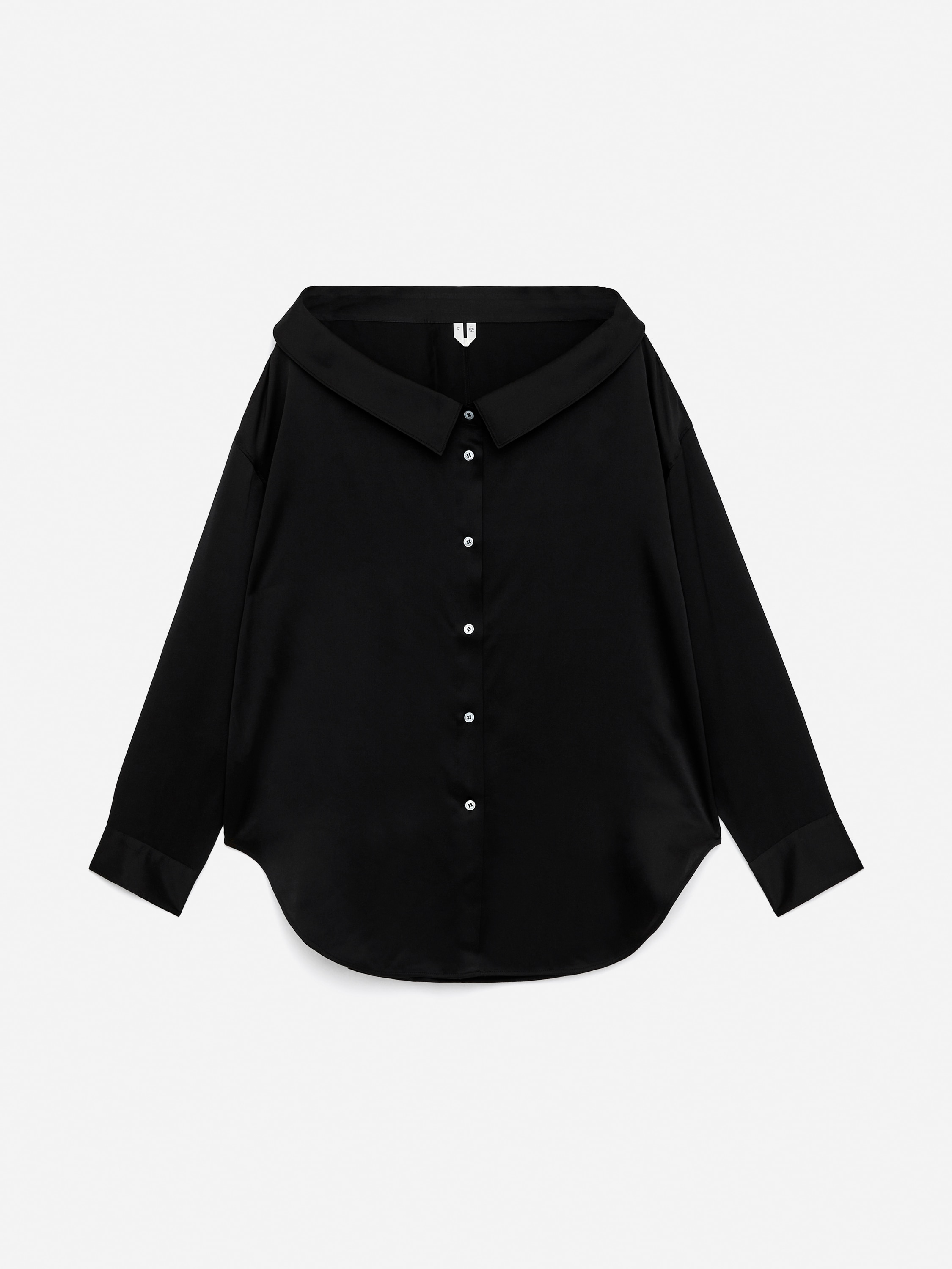 Camisa de cuello abierto - Negro