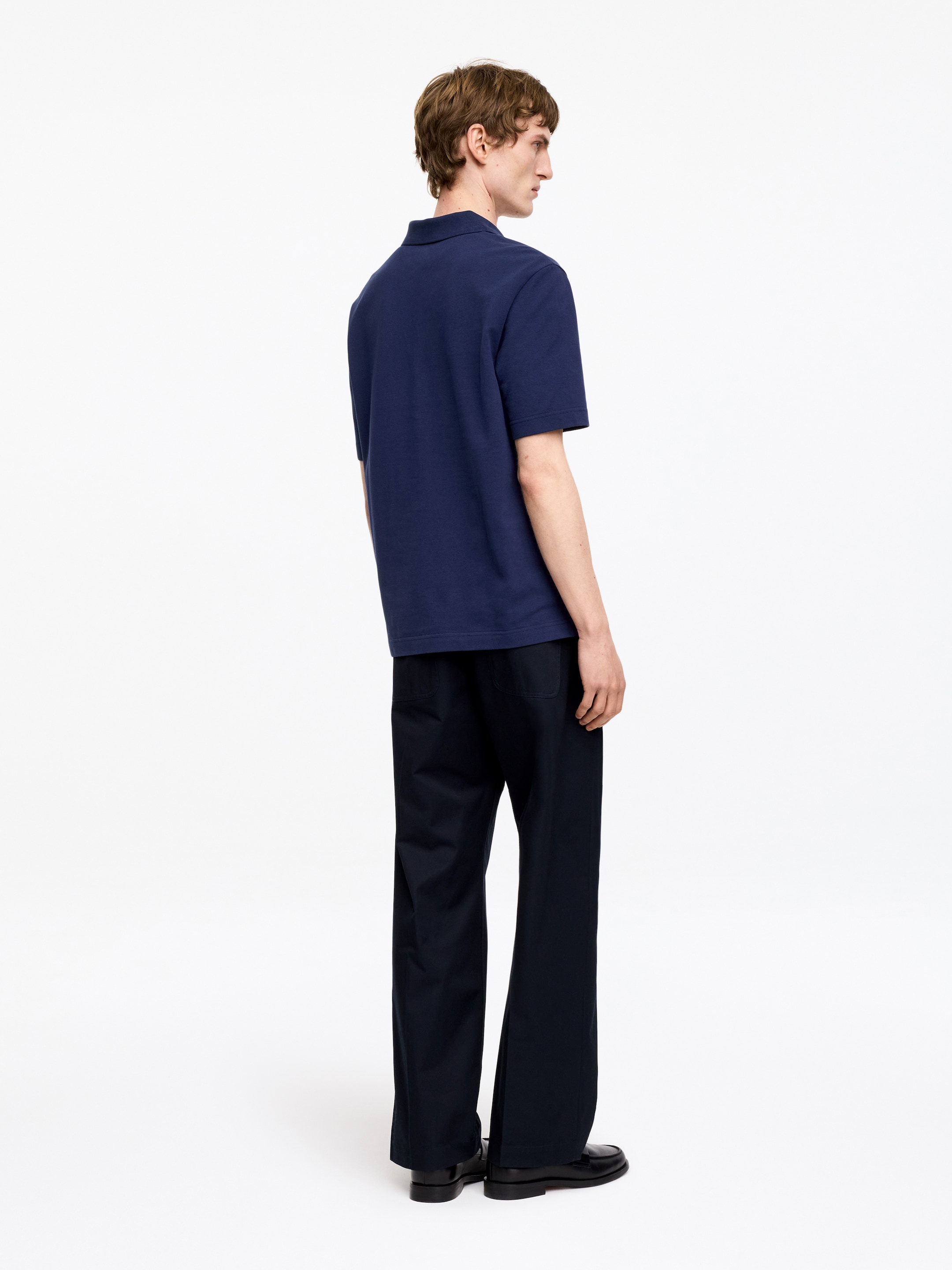 Piqué Polo Shirt - Dark Blue - Regular fit - Men - StillMedia/Lookbook - 5