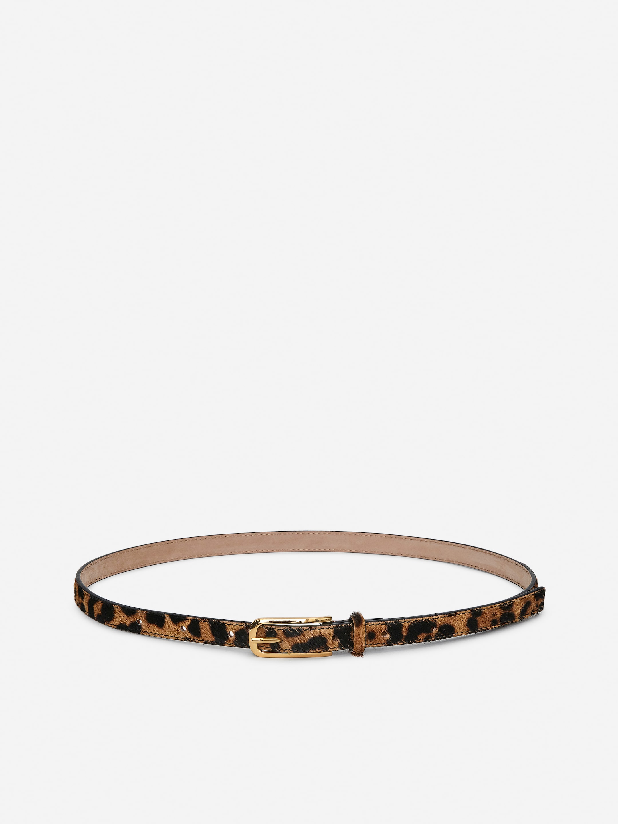 Agrandir l'image: Ceinture en cuir imprimé léopard - Beige/Noir - FEMME | H&M FR 1
