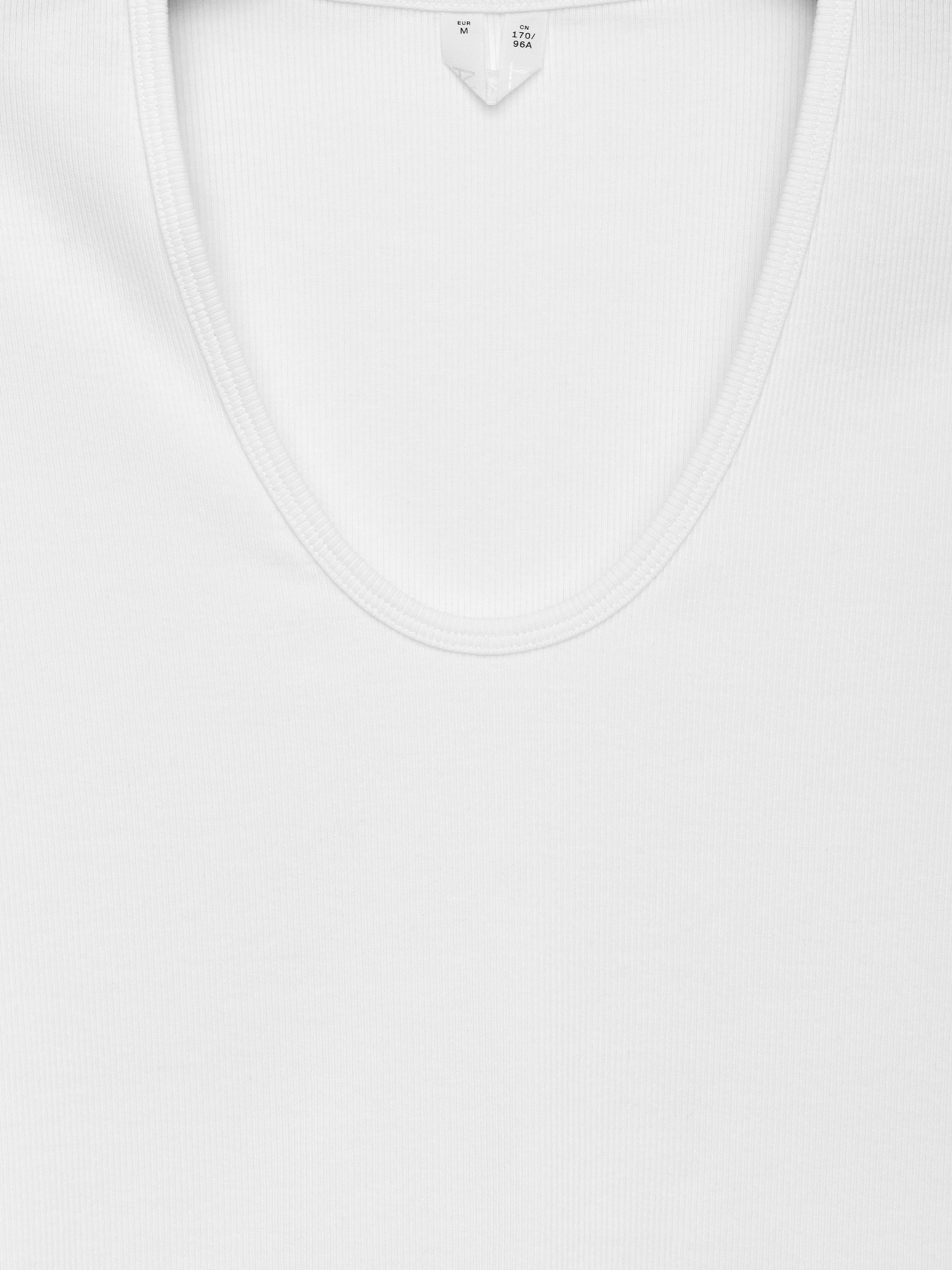 Agrandir l'image: T-shirt côtelé - Blanc - FEMME | H&M FR 7
