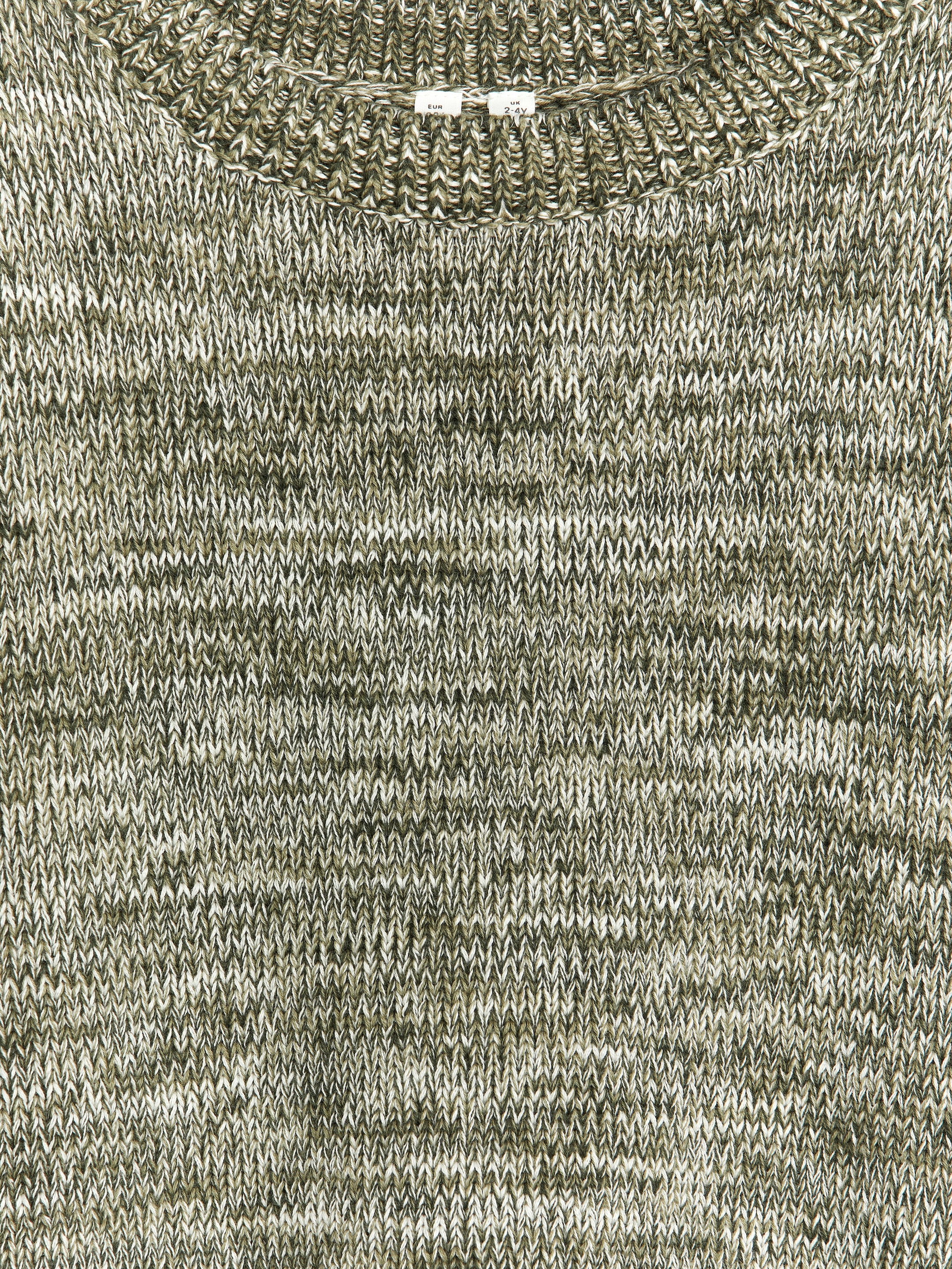Knitted Cotton Jumper - Khaki Green Melange - Regular fit - Children - StillMedia/DescriptiveDetail - 3
