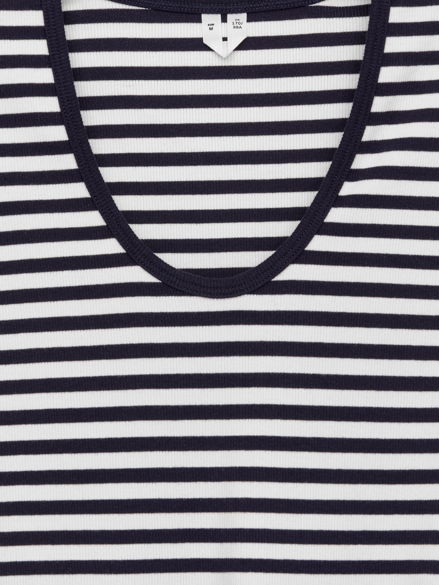 T-shirt côtelé - Bleu foncé/Blanc/Noir - 6
