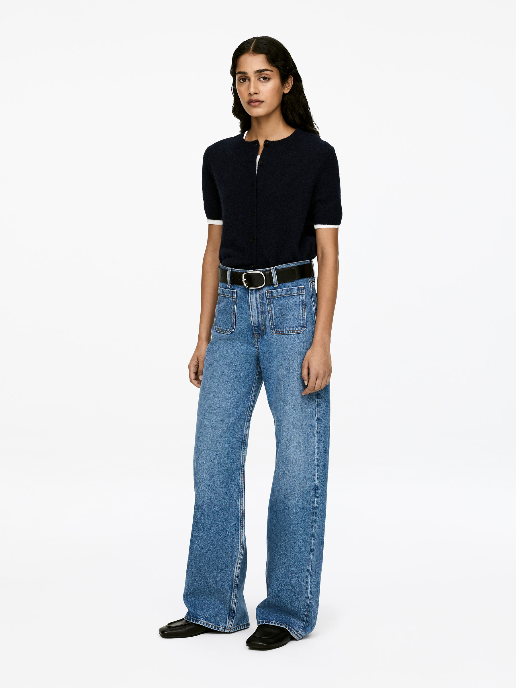 Jean évasé LUPINE - Bleu moyen - Regular fit - Femme - StillMedia/Lookbook - 2