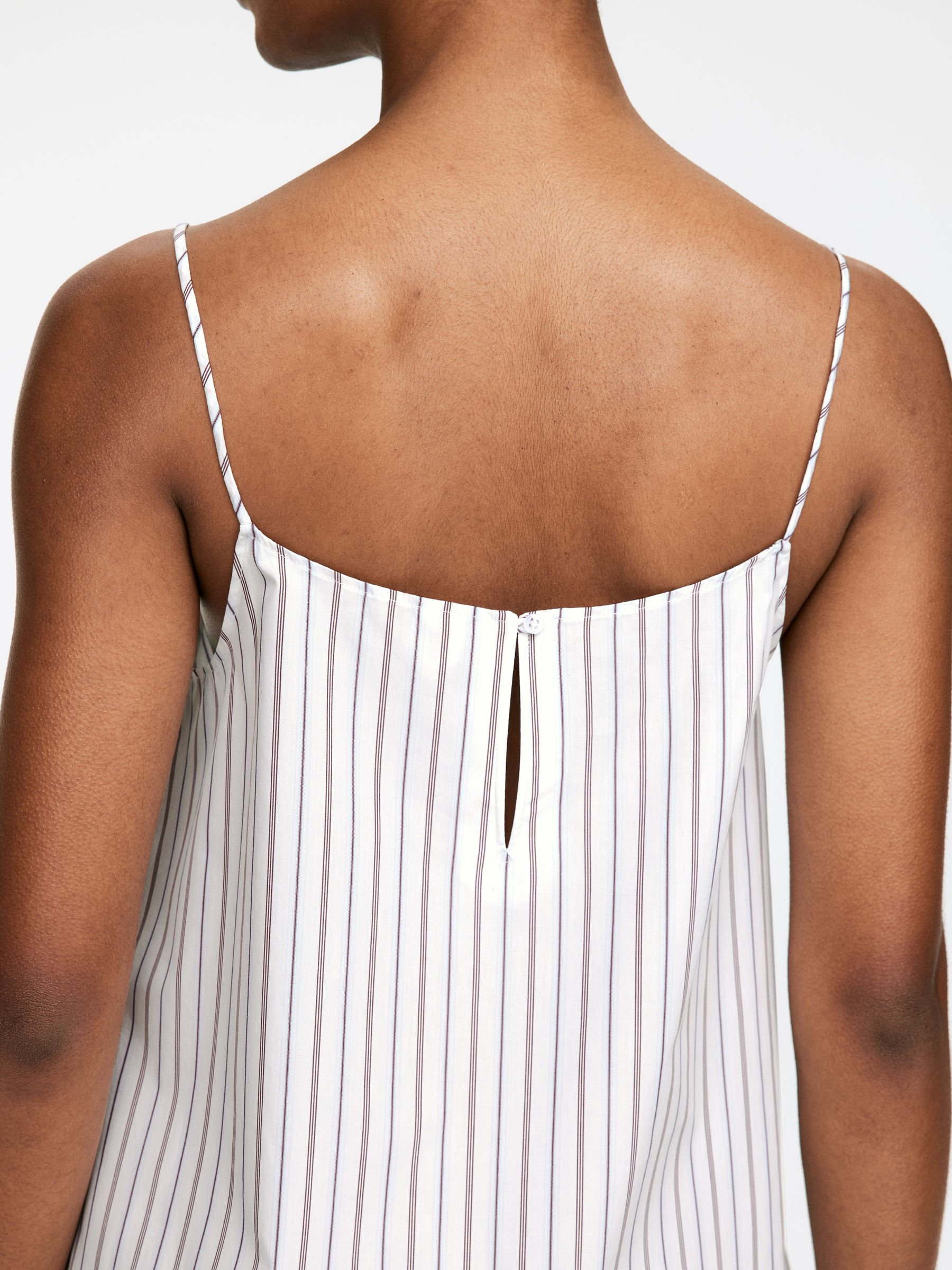 Cotton Strap Top - White/Multi-Colour - Loose fit - Women - StillMedia/Lookbook - 4