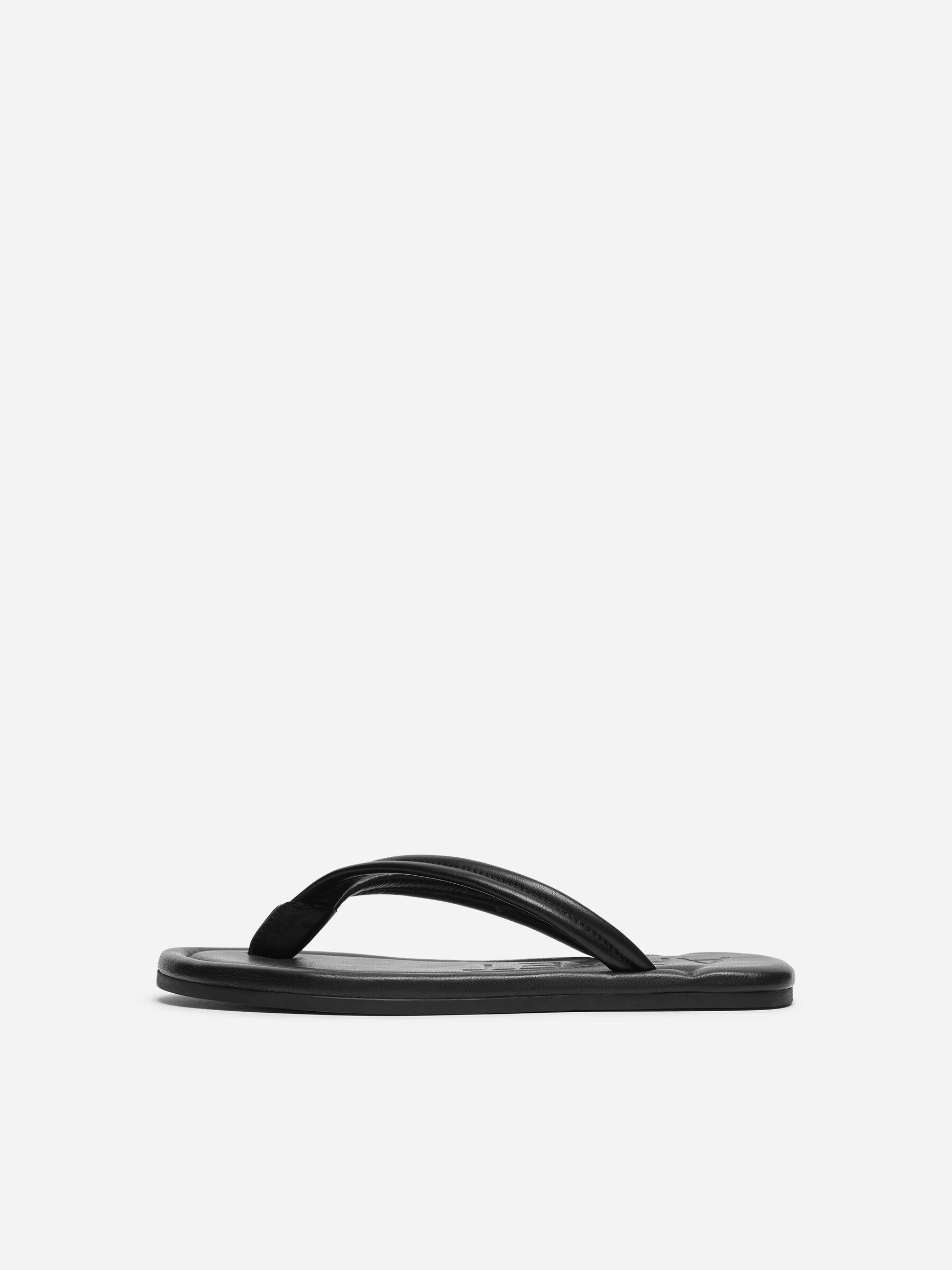 Flip-Flop aus Leder - Schwarz - Women - StillMedia/DescriptiveStillLife - 4