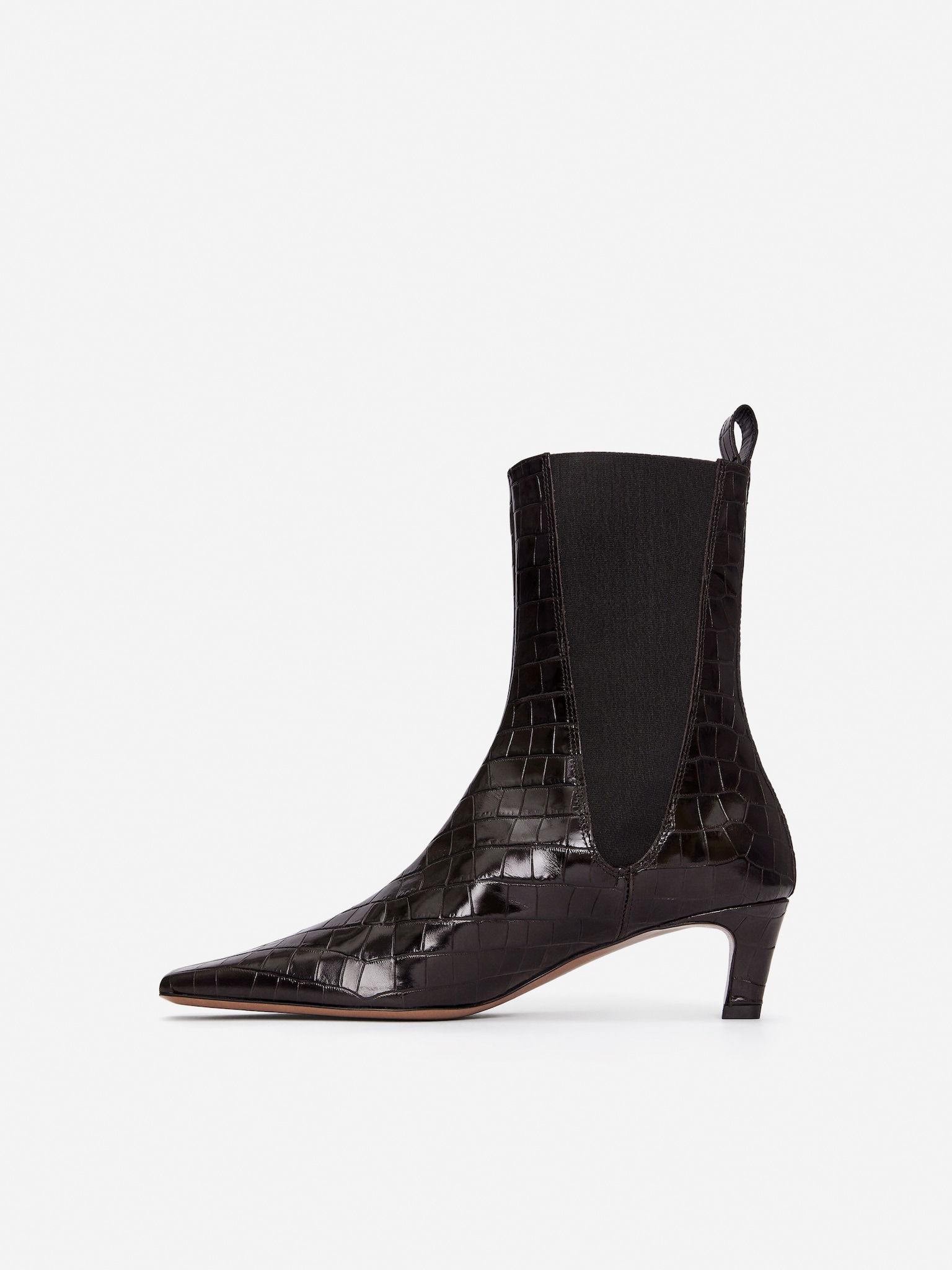 Stiefeletten mit eckiger Zehenpartie - Braun - 3