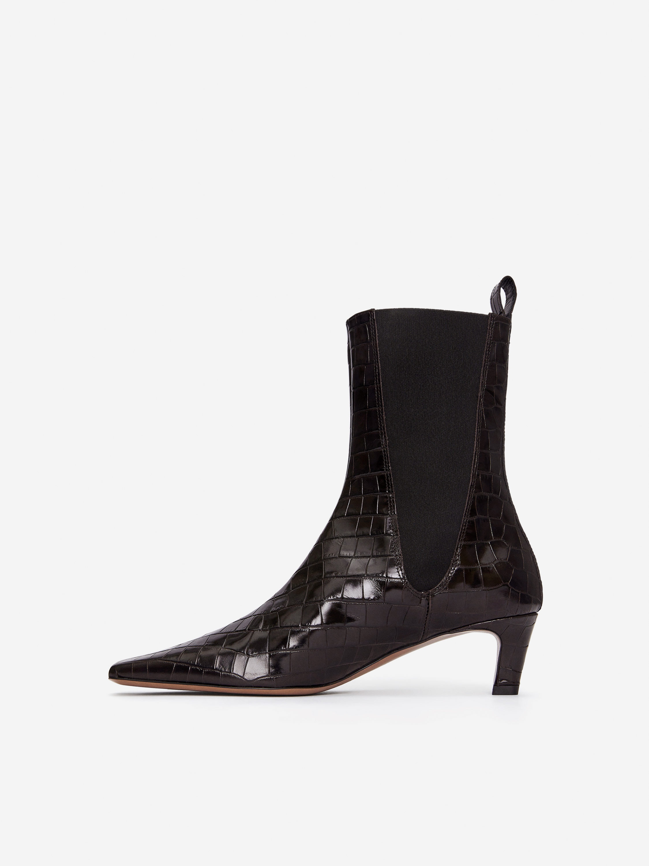 Square-Toe Ankle Boots - Brown - Women - StillMedia/DescriptiveStillLife - 5
