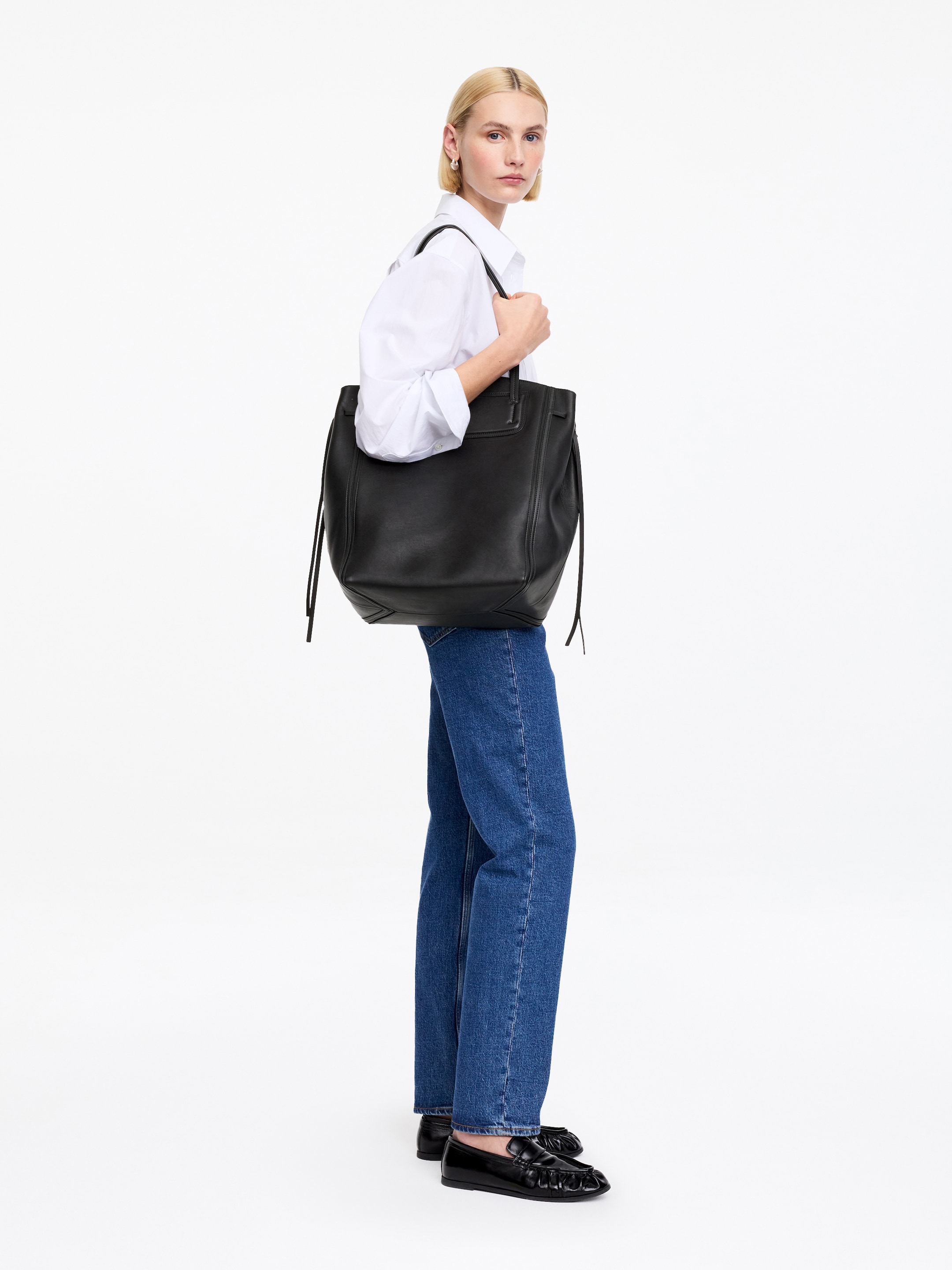 Skórzana torba na ramię - Czarny - Women - StillMedia/Lookbook - 5