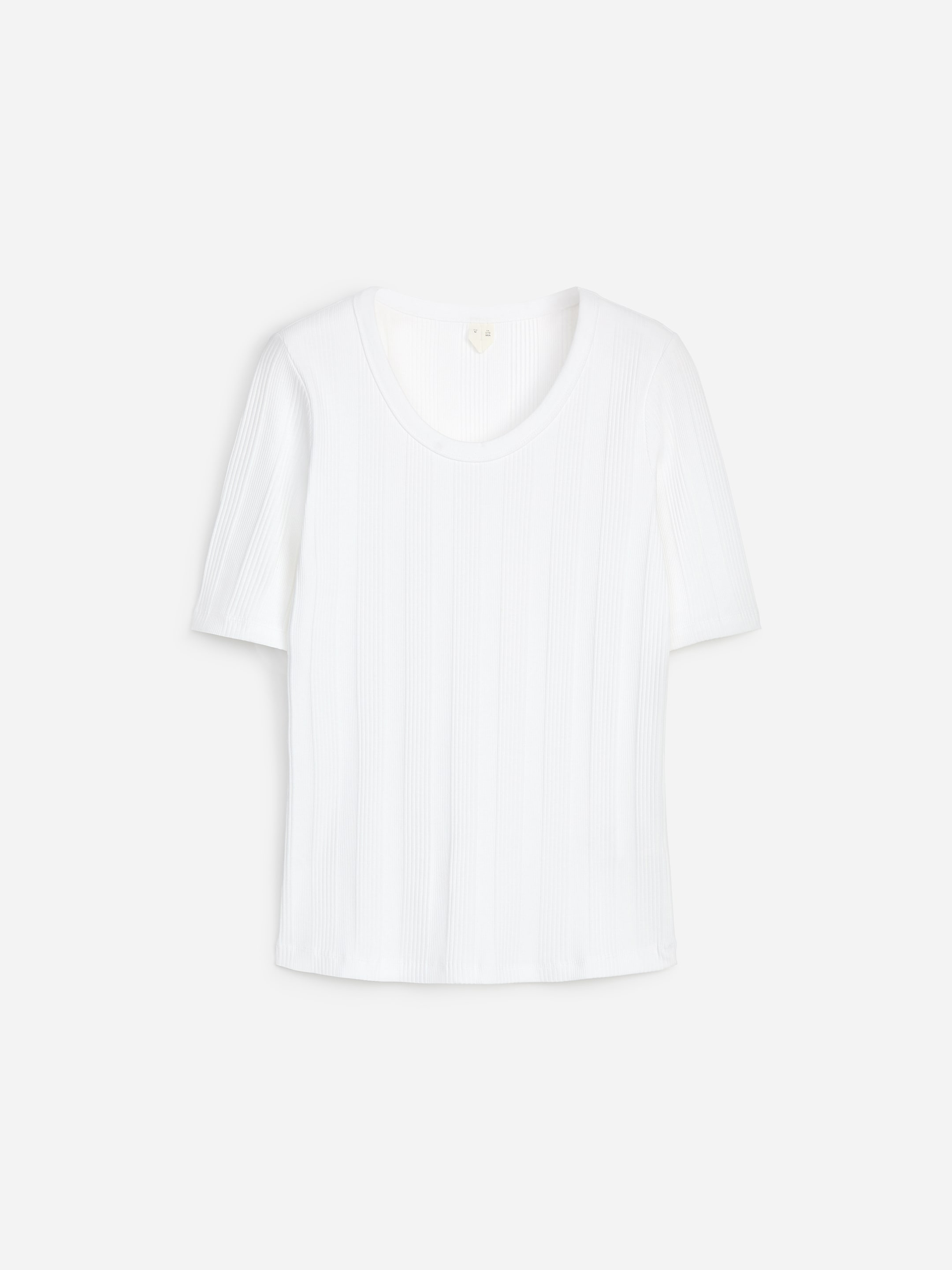 Rib T-shirt-White-19930