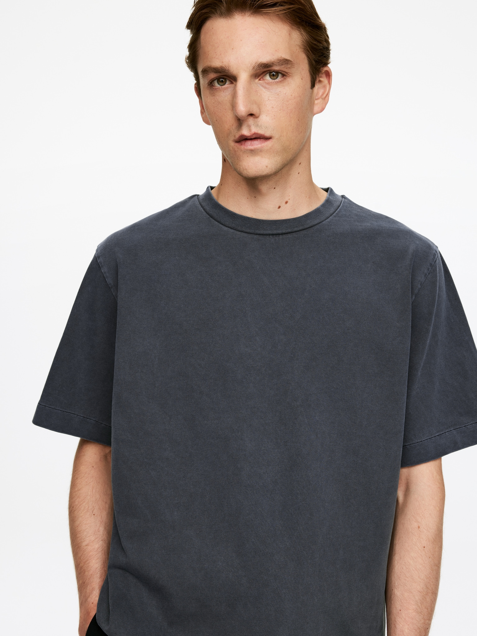 T-shirt décontracté - Noir/Beige - 4