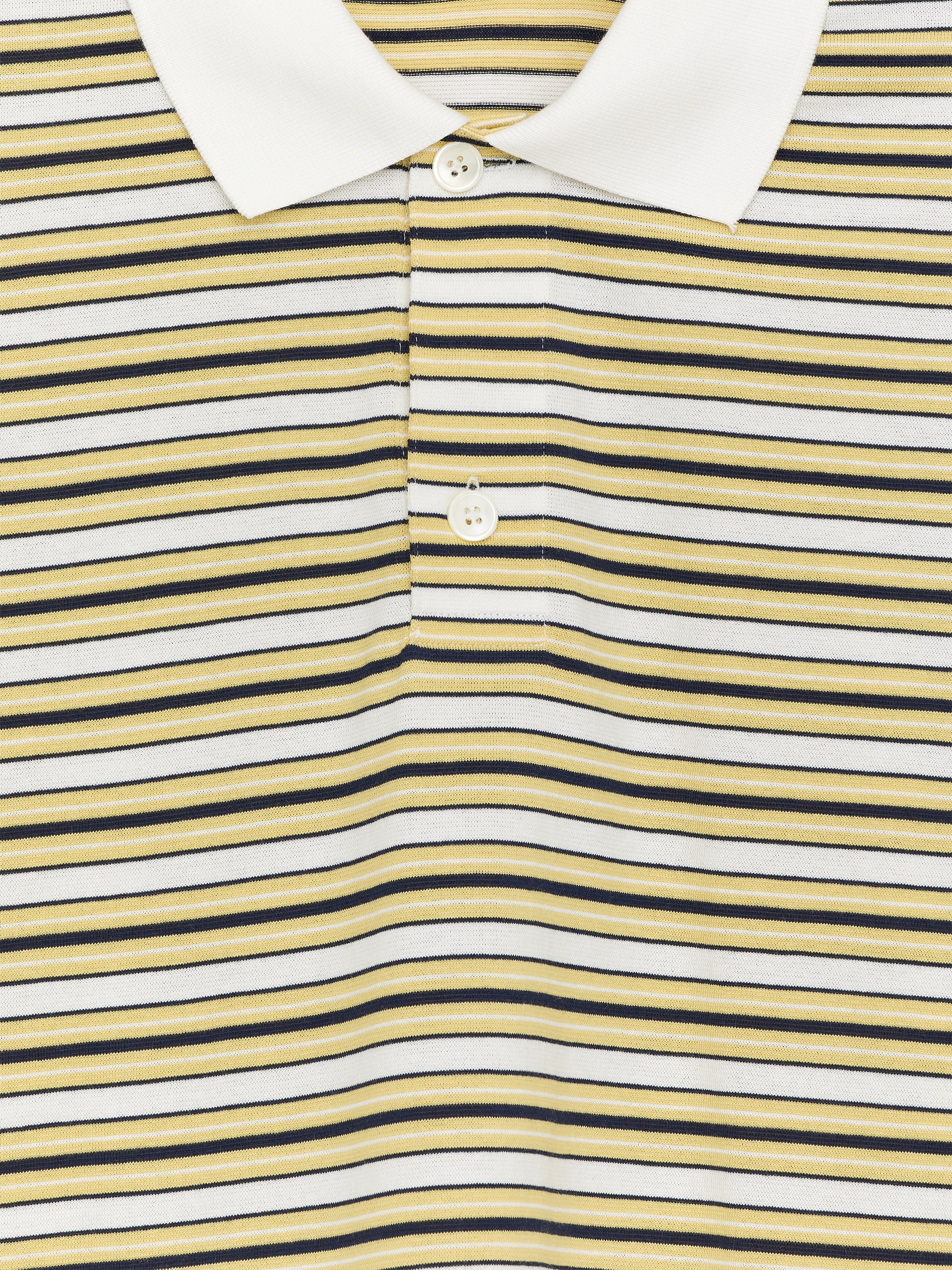 Short-Sleeve Polo Shirt - Yellow/Striped - Relaxed fit - Men - StillMedia/DescriptiveDetail - 1