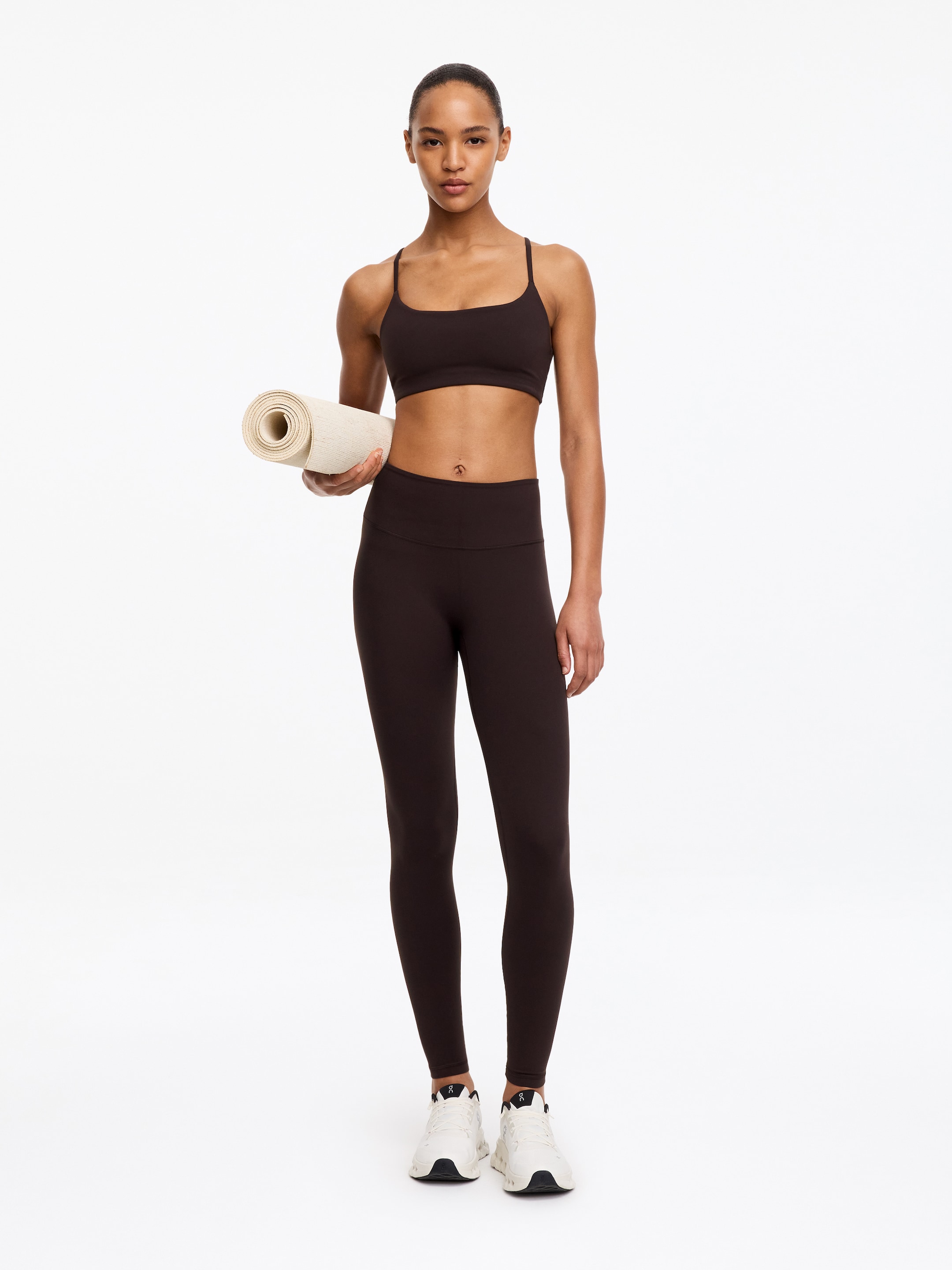 Soft Active Leggings-Brown-19996