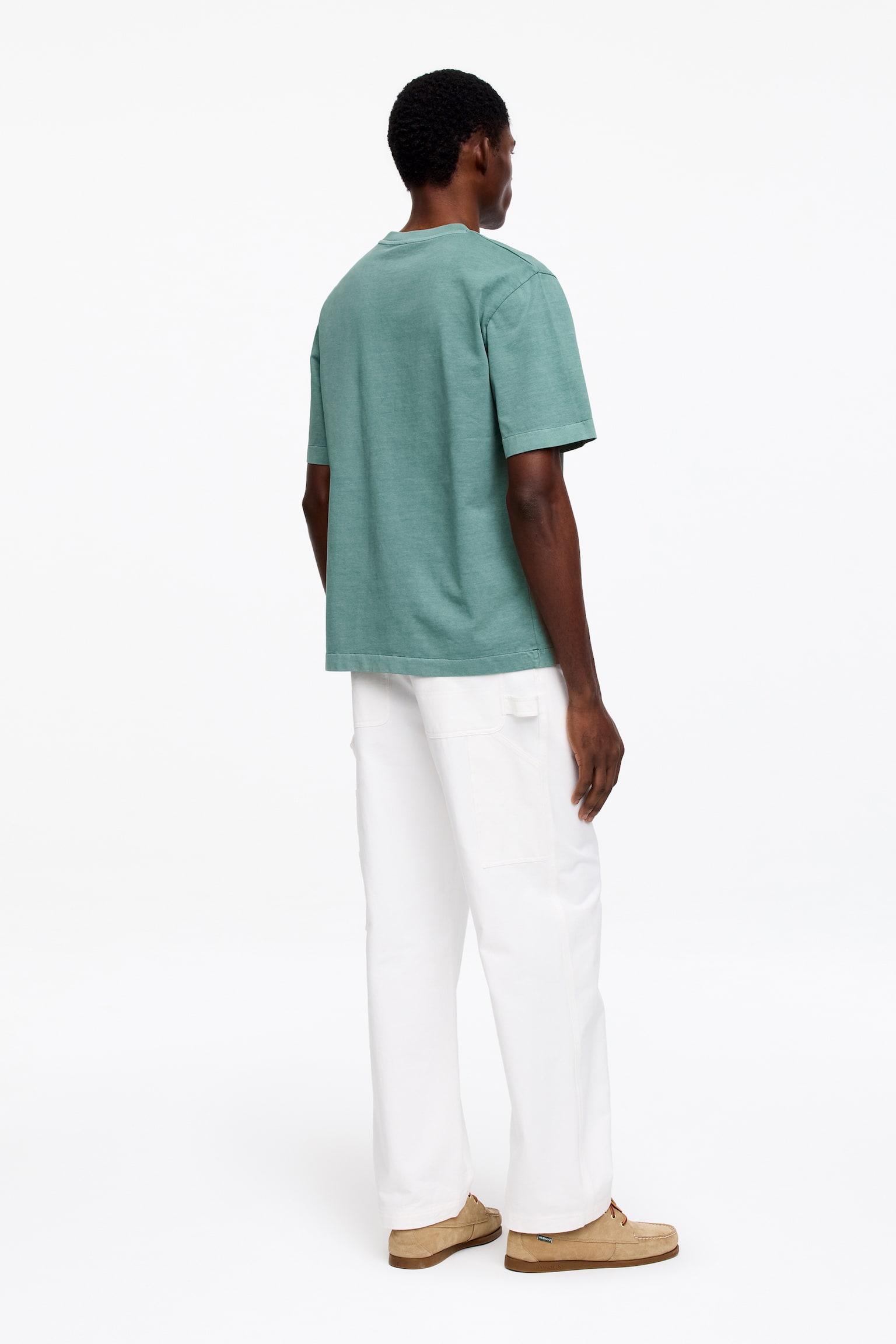 T-shirt dalla vestibilità rilassata - Verde sbiadito/Blu/Grigio/Beige - 5