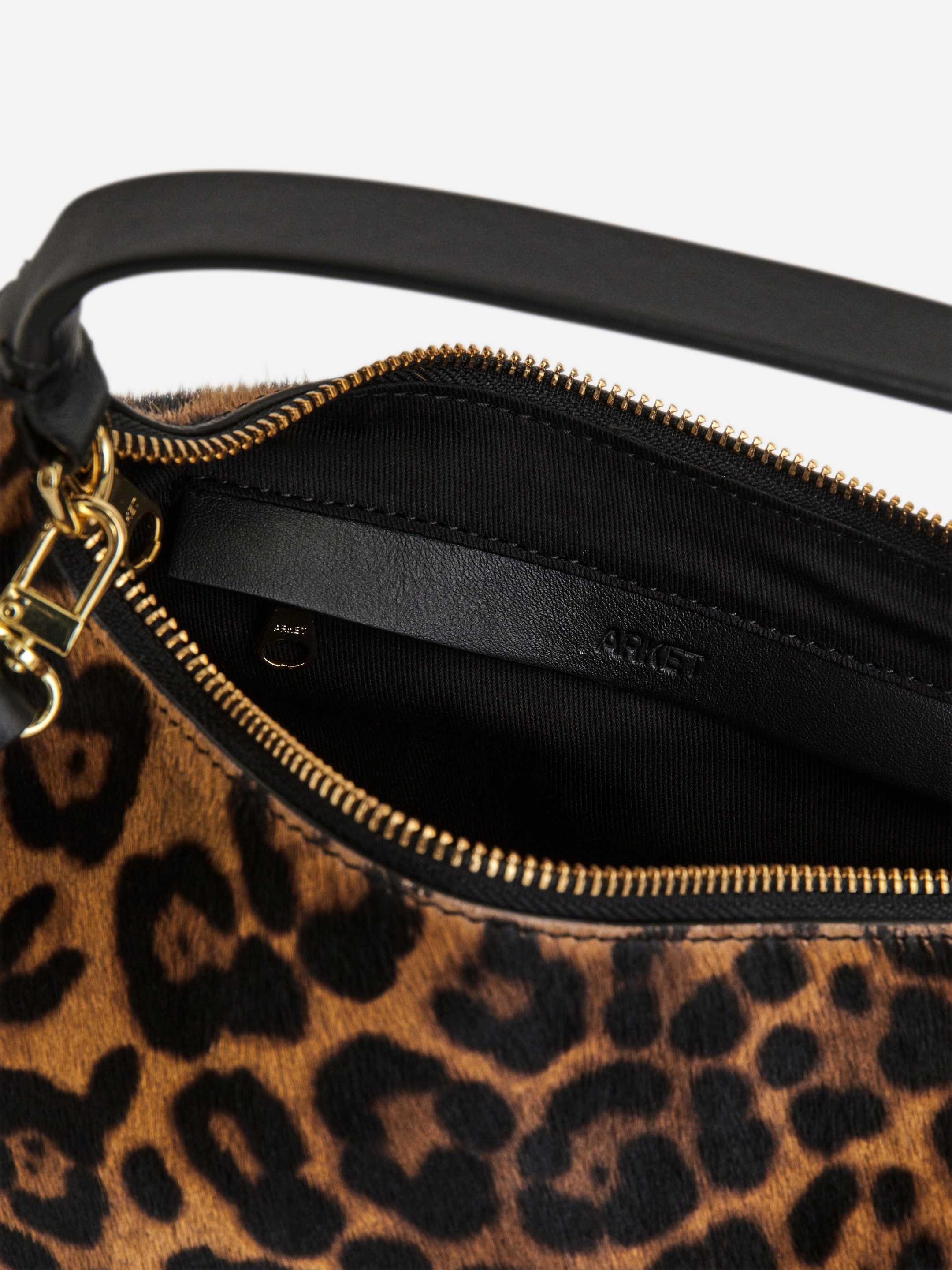 Boxy Leather Bag - Brown/Black/Faux Leopard - Women - StillMedia/DescriptiveDetail - 1
