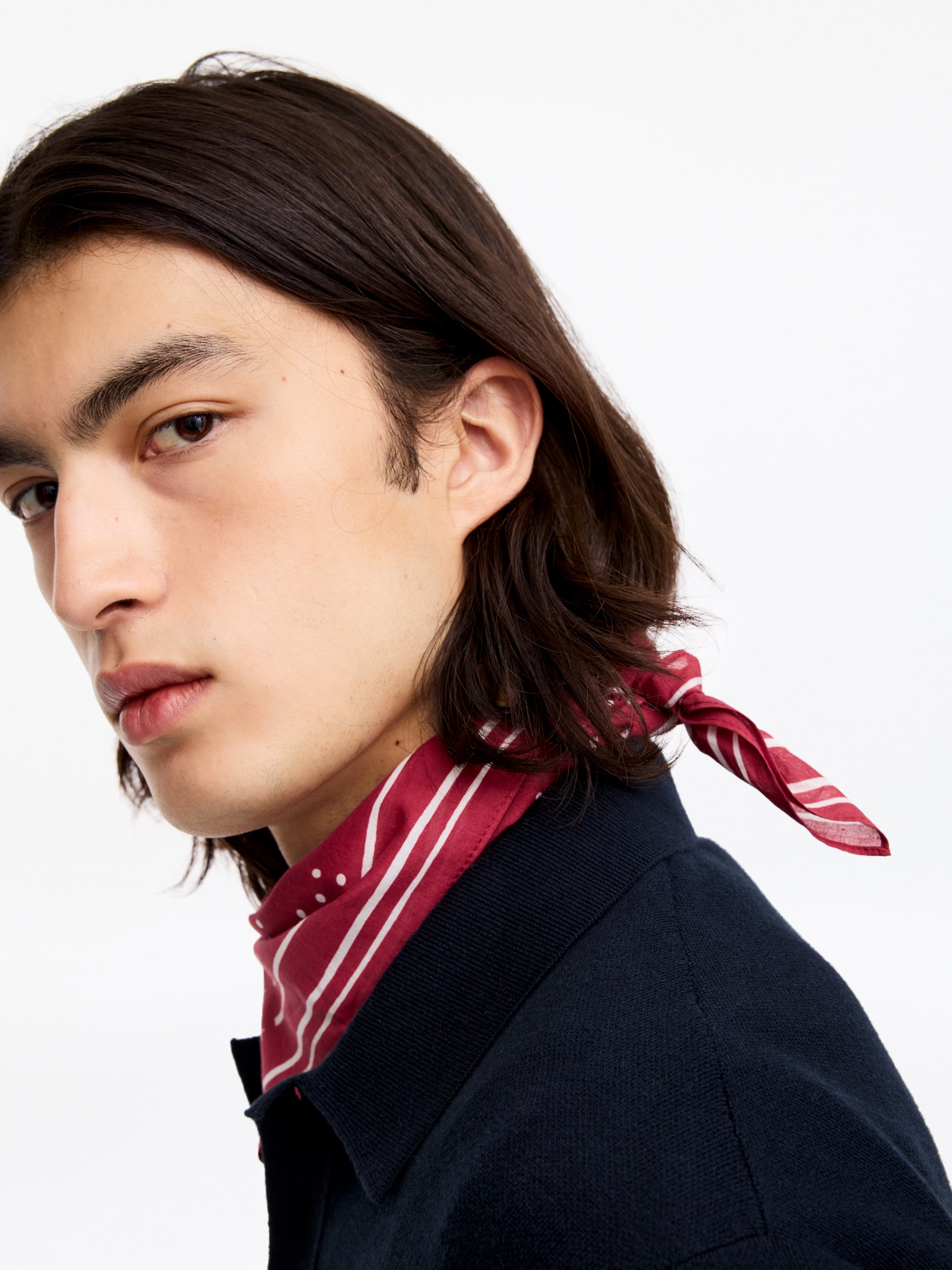 Bandana aus Baumwolle - Rot/Weiß - Herren - StillMedia/Lookbook - 6