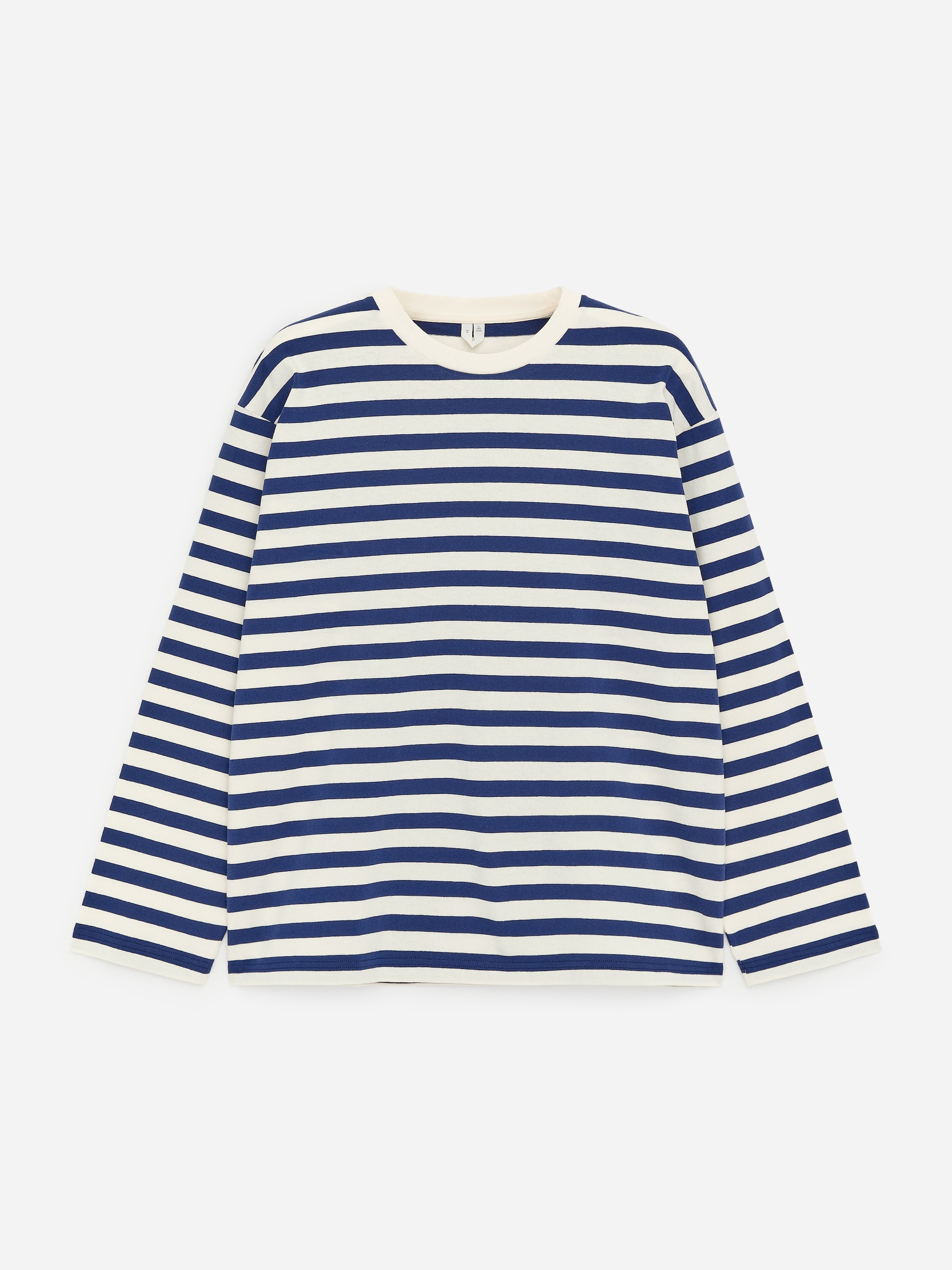 Lockeres Langarmshirt-Blau-18441
