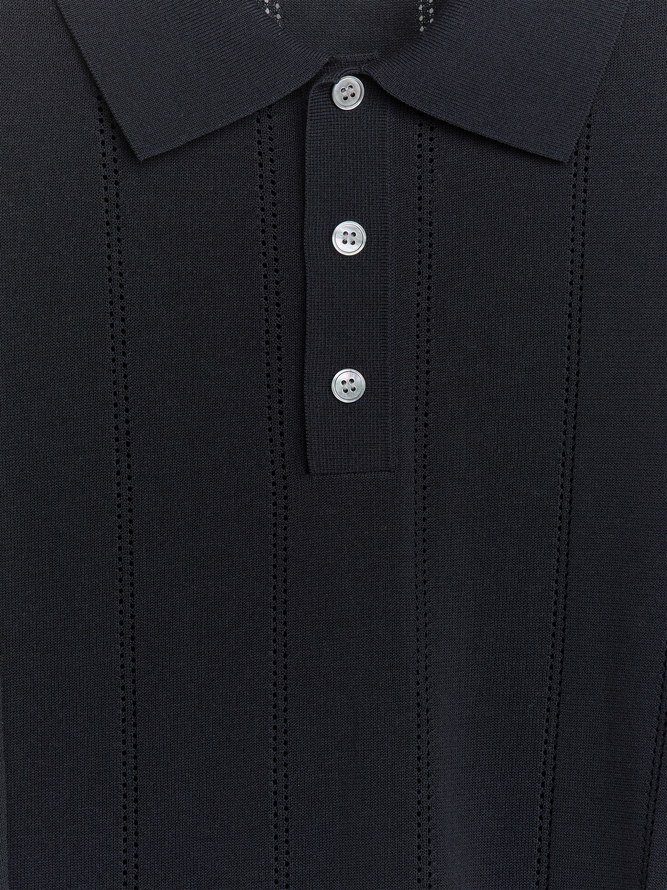 Grösseres Bild ansehen: Poloshirt im Pointelle-Strick - Dunkelblau - HERREN | H&M CH 2