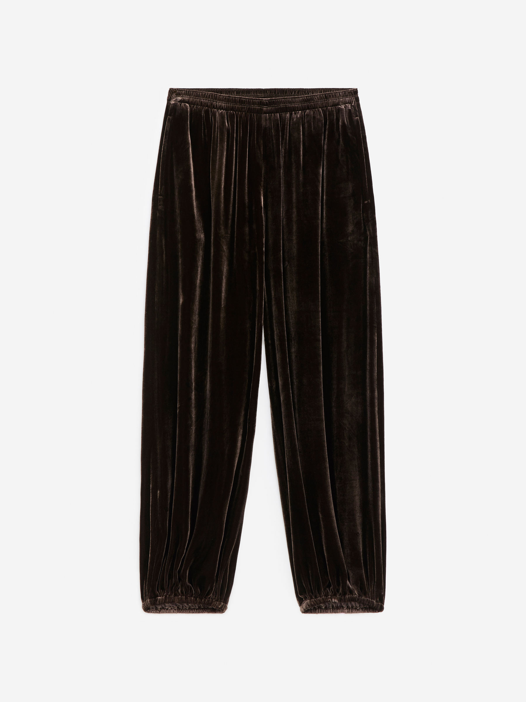 Sammetsbyxa - Mörkbrun - Relaxed fit - Women - StillMedia/DescriptiveStillLife - 2