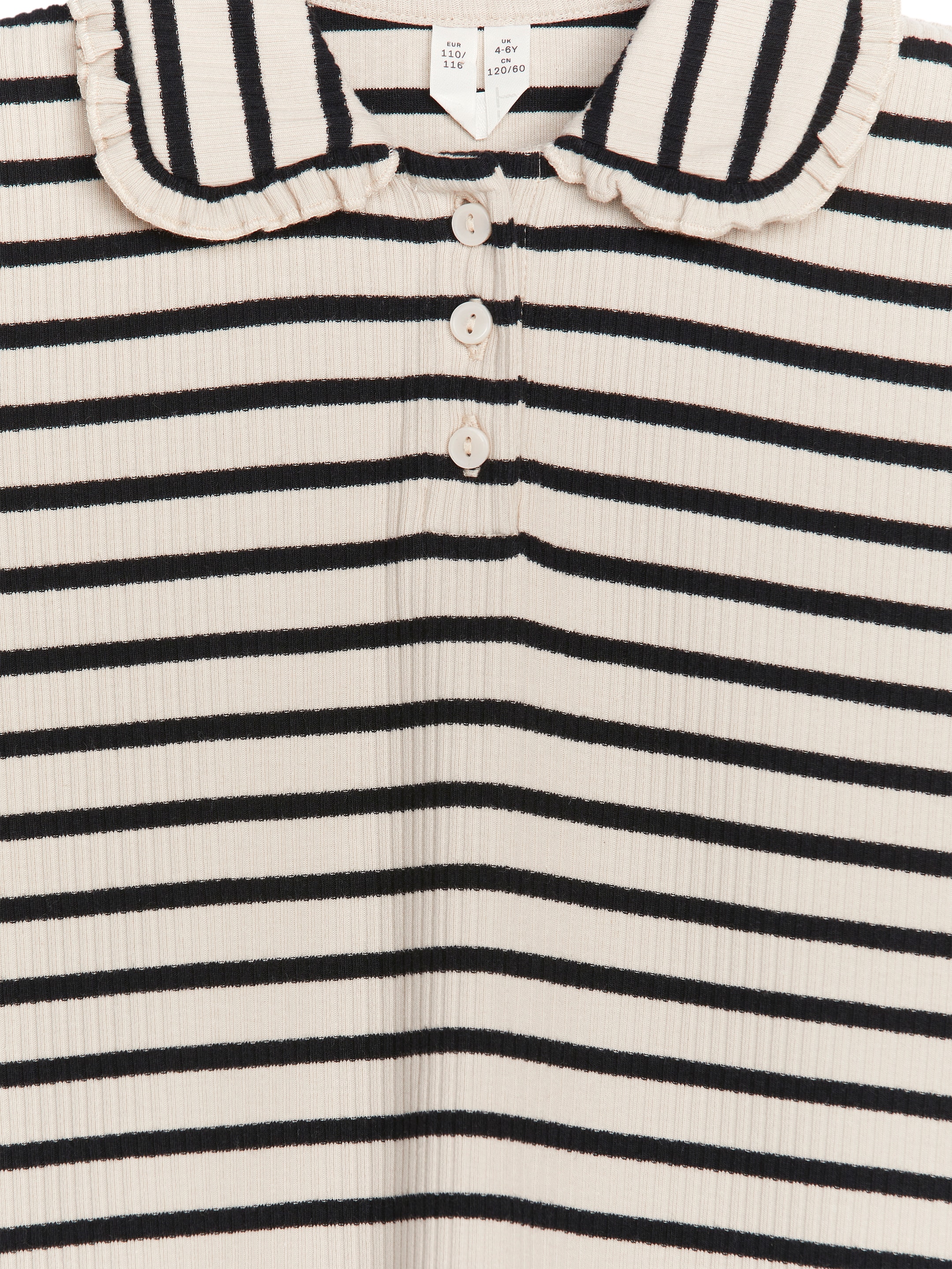 Klänning med volangkrage - Svart/off-white - Regular fit - Children - StillMedia/DescriptiveDetail - 1