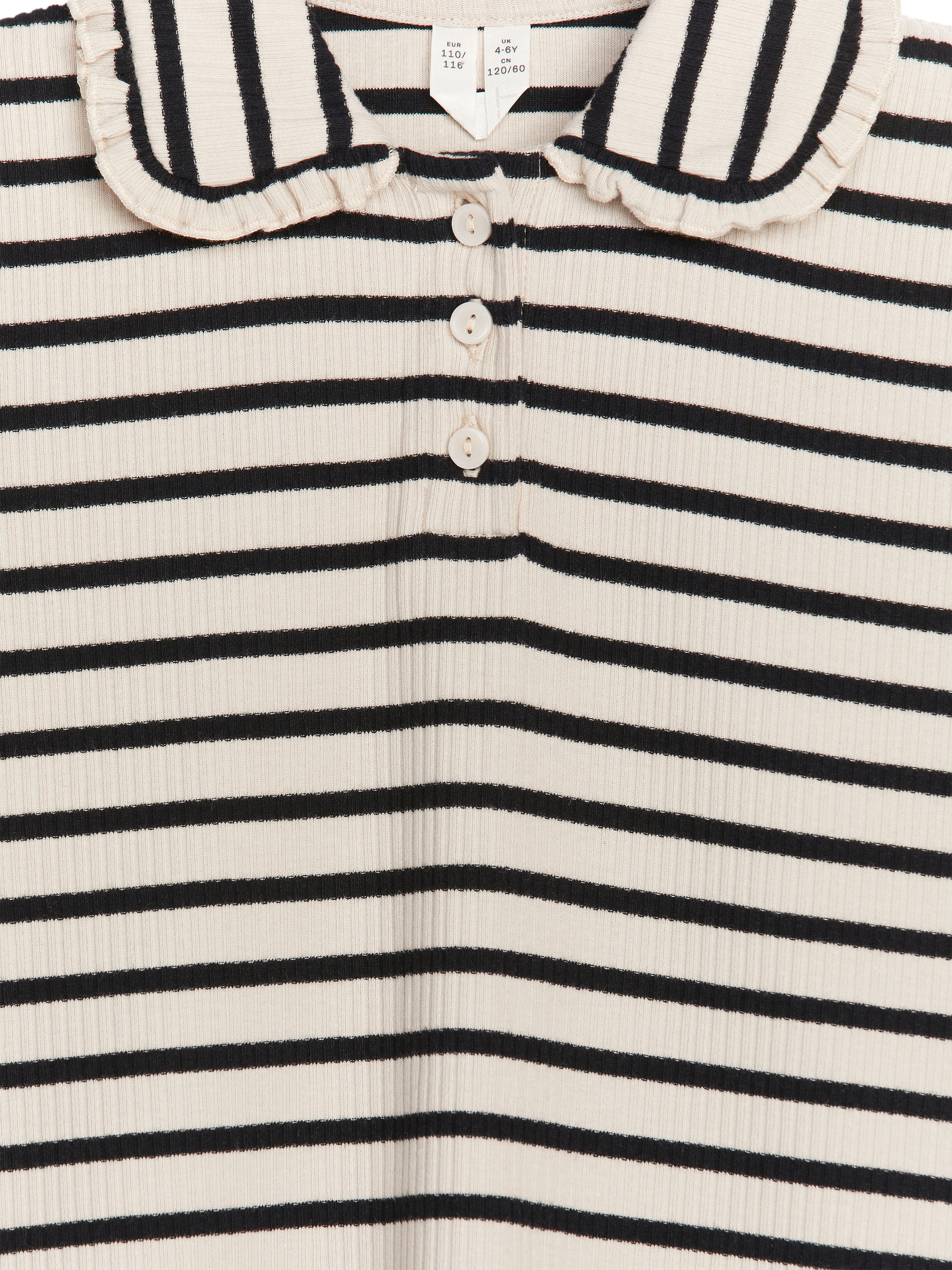Frill Collar Dress - Black/Off White - Regular fit - Children - StillMedia/DescriptiveDetail - 1