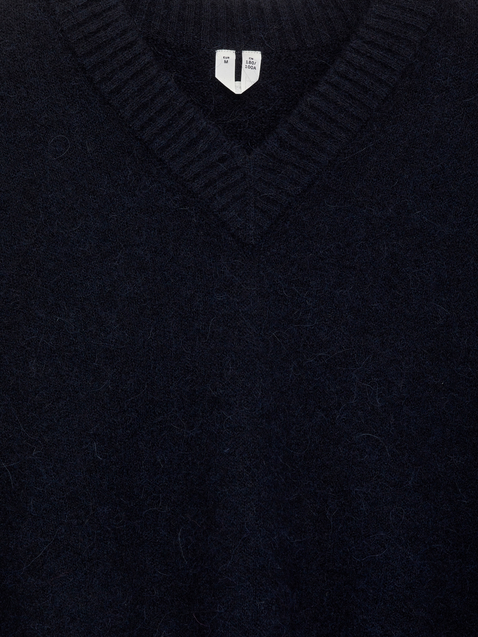 Pull décontracté en mélange d'alpaga - Bleu foncé - 3