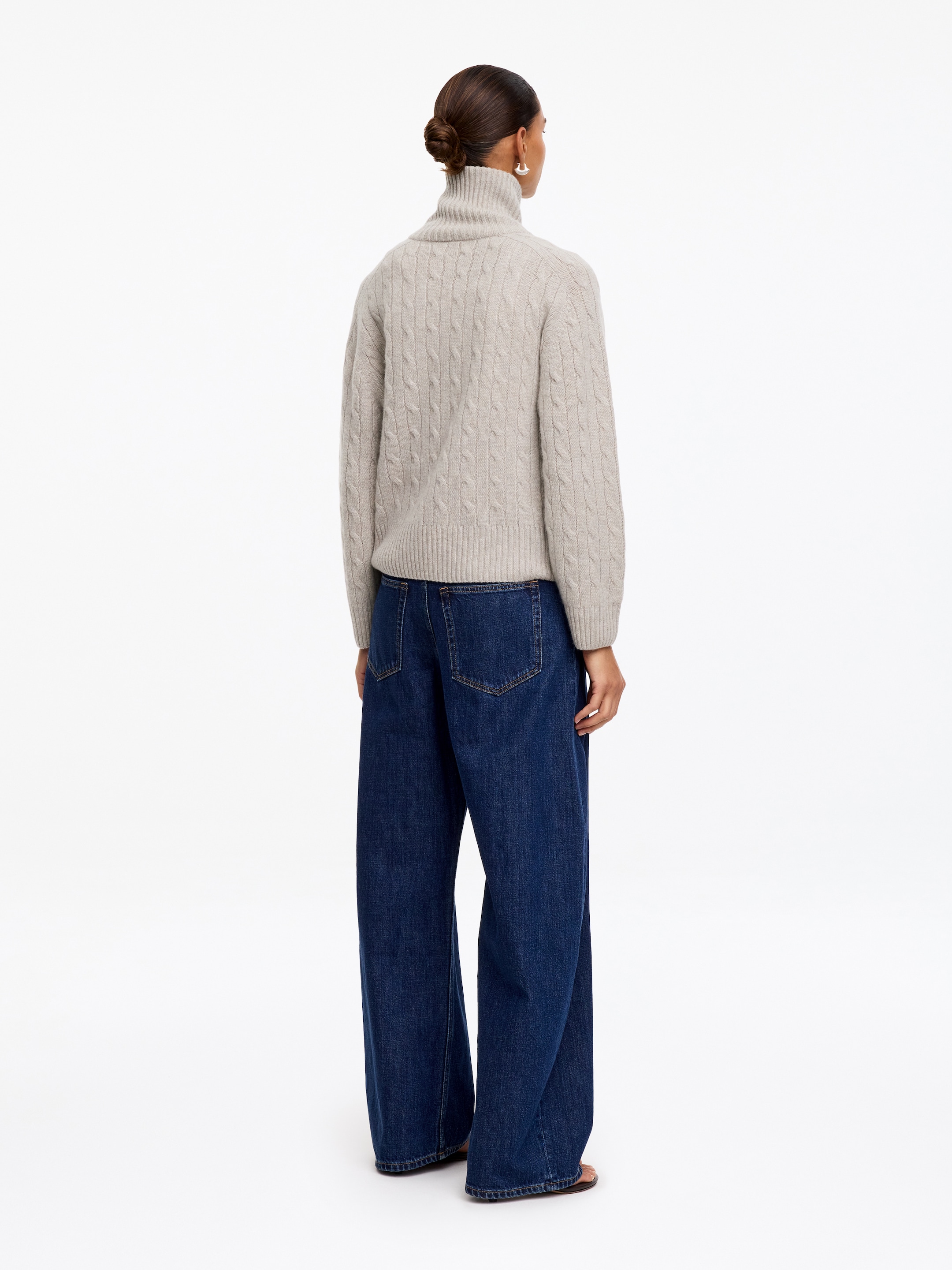 Half-Zip Cashmere Jumper - Light Mole - Loose fit - women - StillMedia/Lookbook - 4