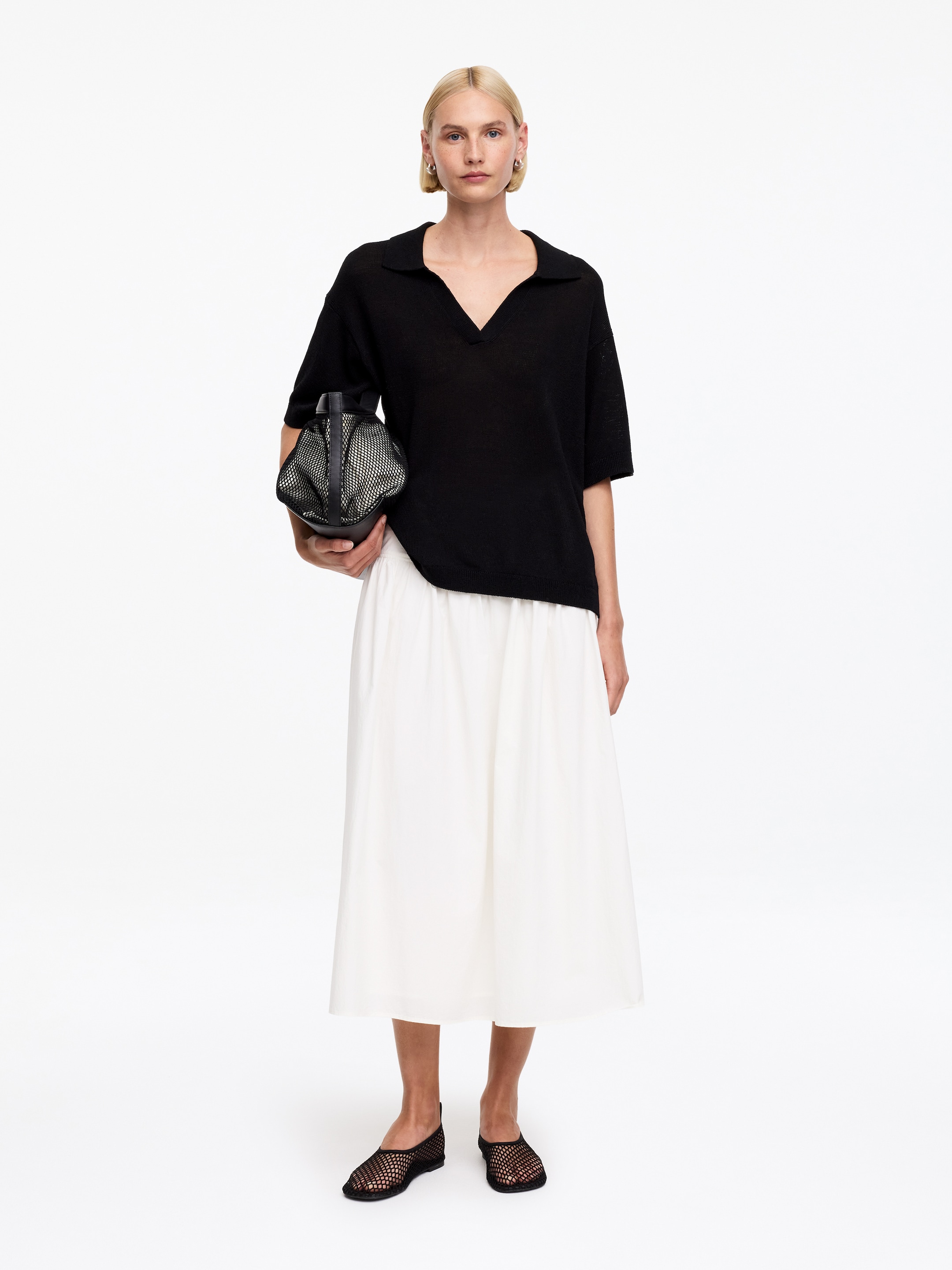 Mesh Ballerina Flats - Black - Women - StillMedia/Lookbook - 8