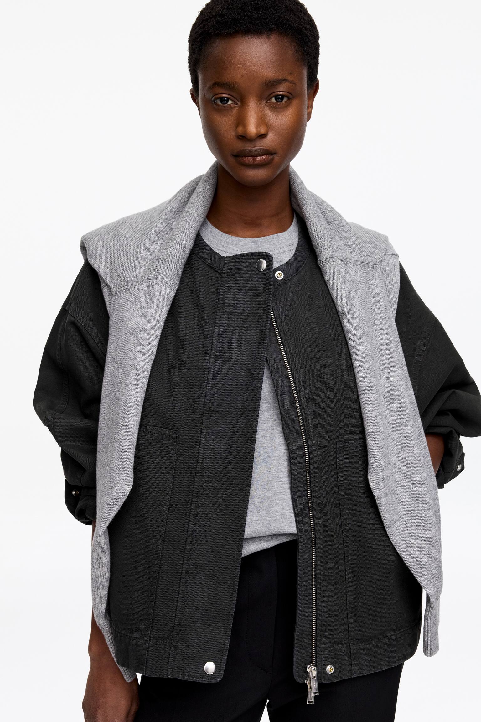 Bomullsjacka - Tvättad svart - 6