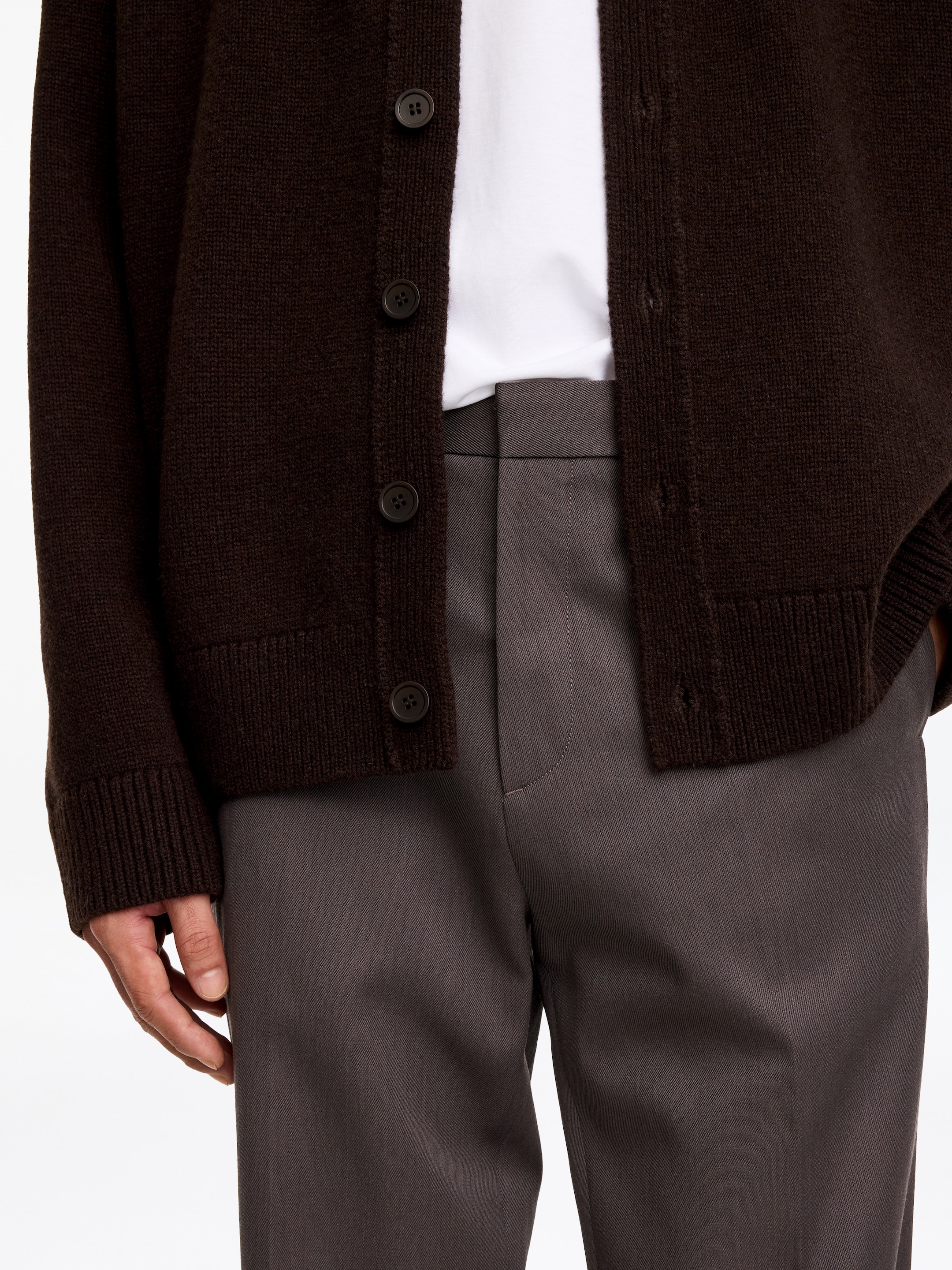 Pantalones de lana-algodón - Topo oscuro - Corte estándar - men - StillMedia/Lookbook - 2