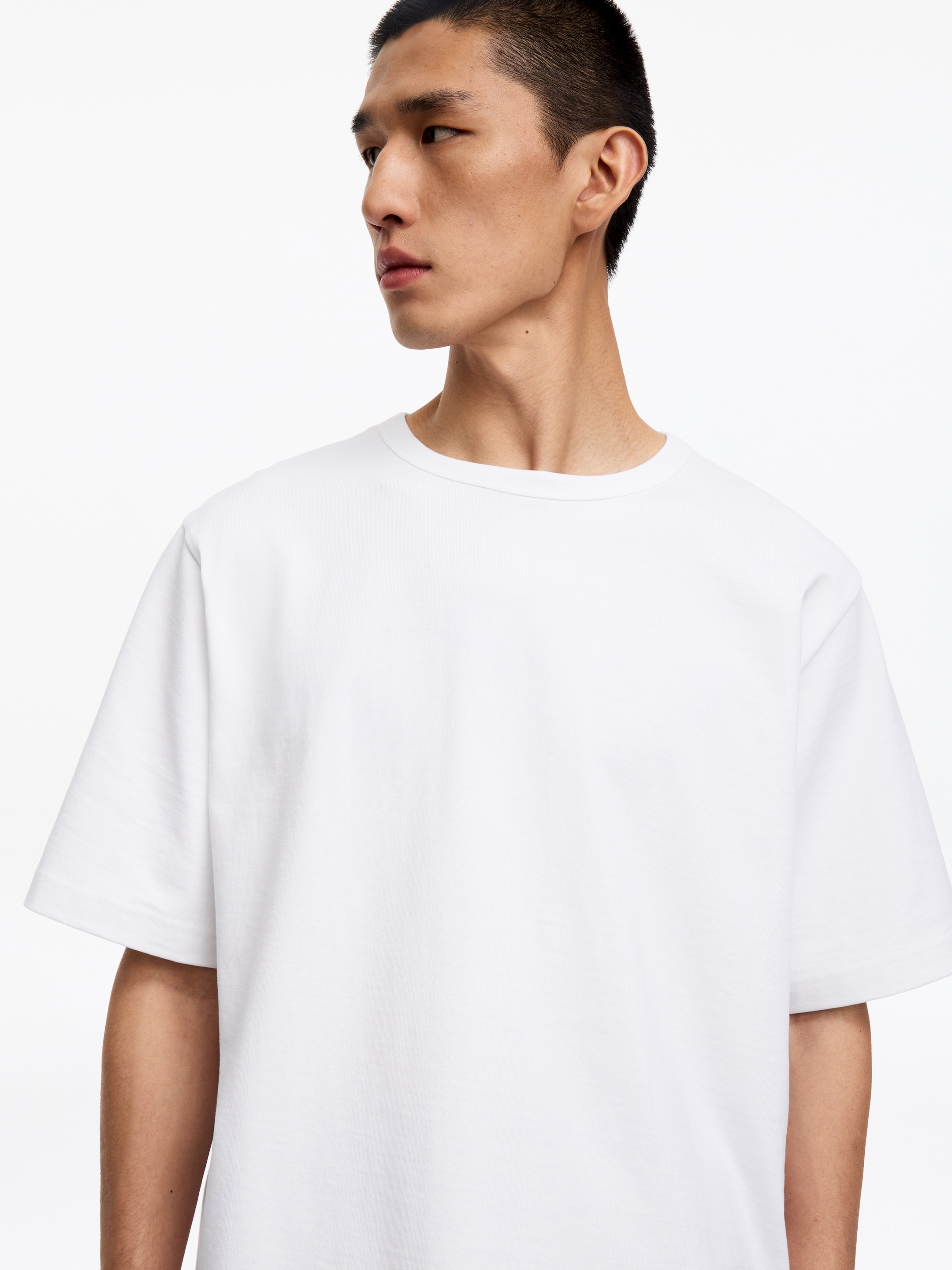270 GSM Oversized T-Shirt - Vit - Relaxed fit - Men - StillMedia/Lookbook - 19