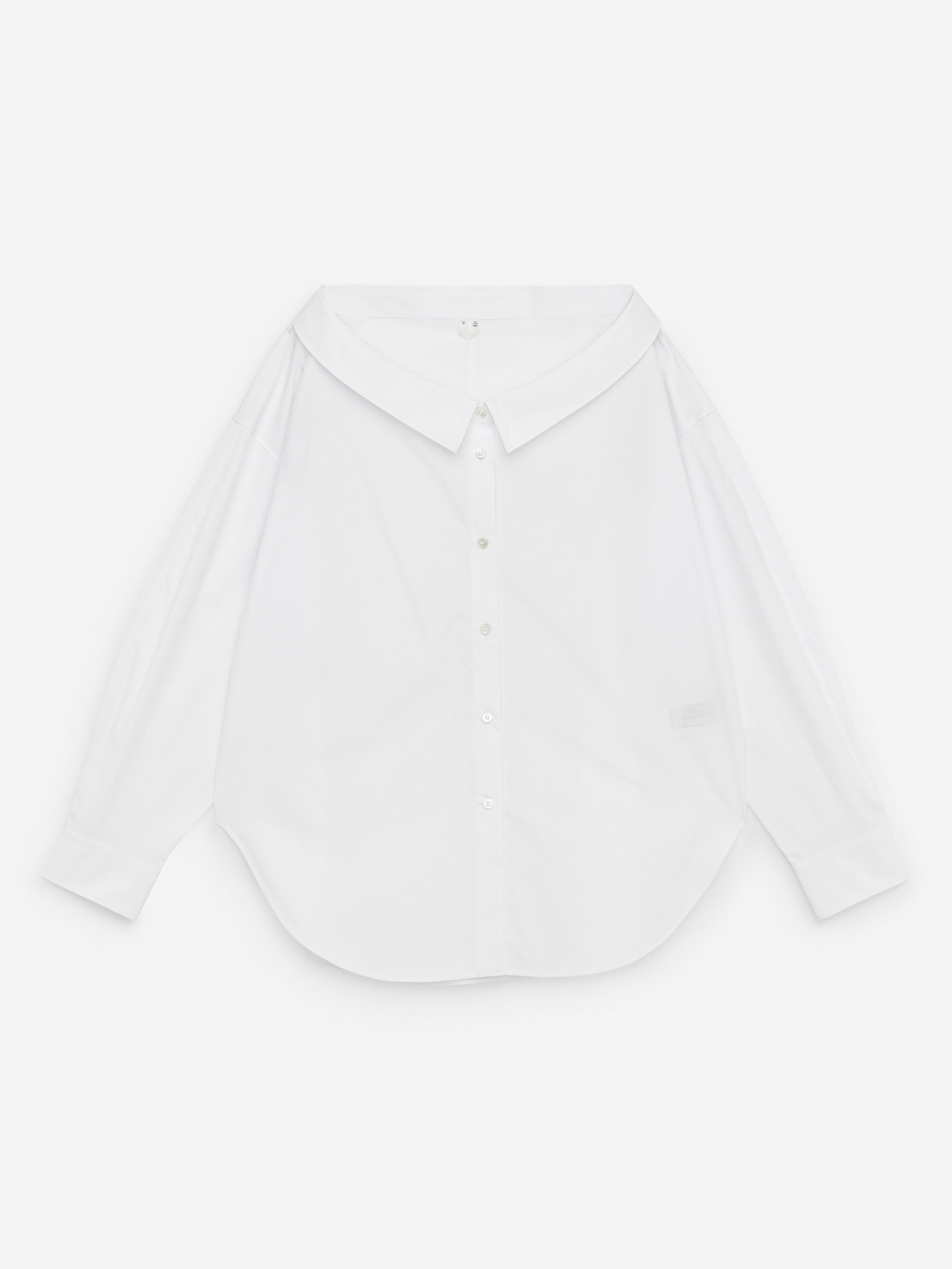 Bluse med åpen hals - Hvit/Dusty rosa