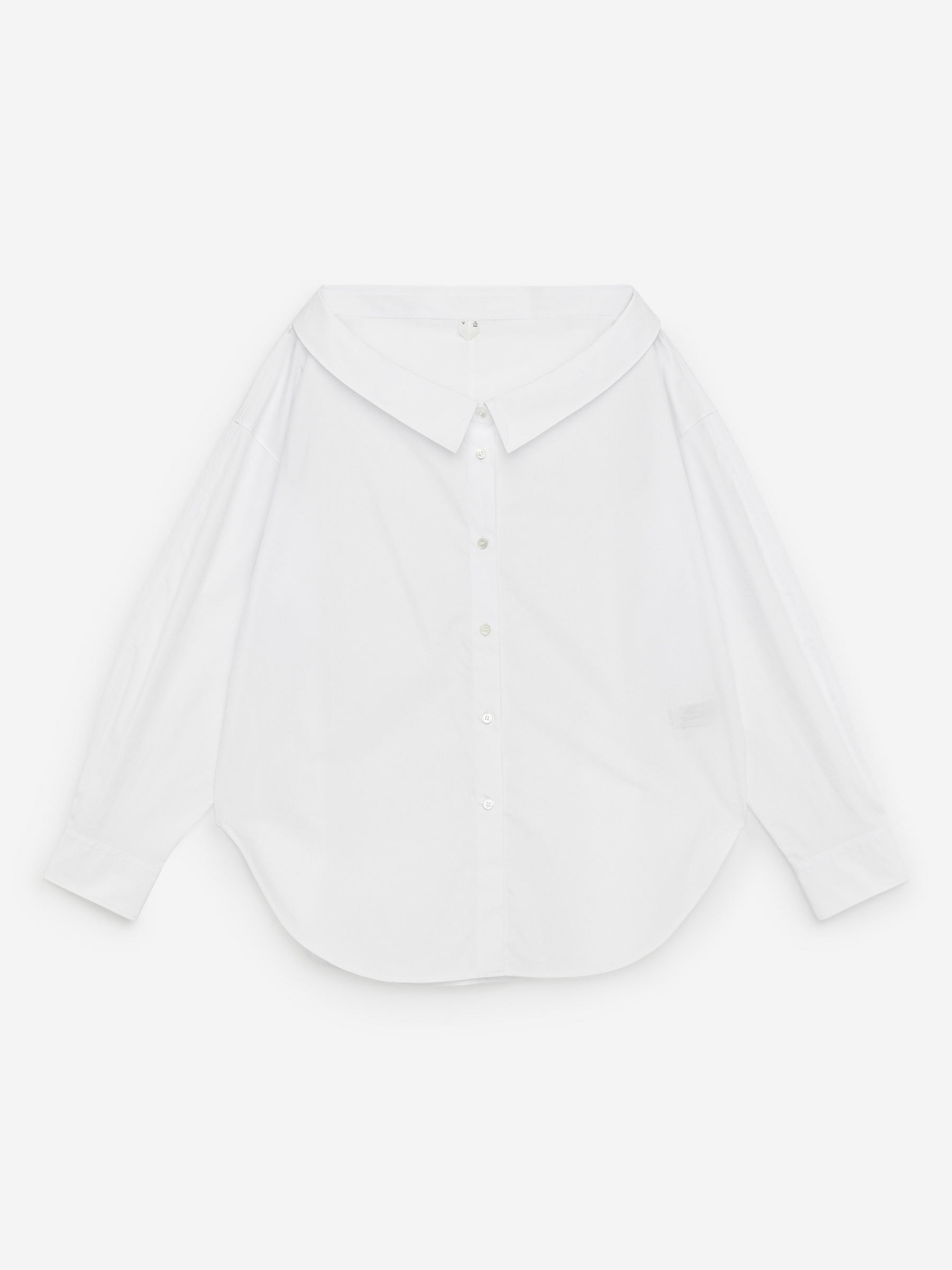 Blus med vid ringning-Vit-16740