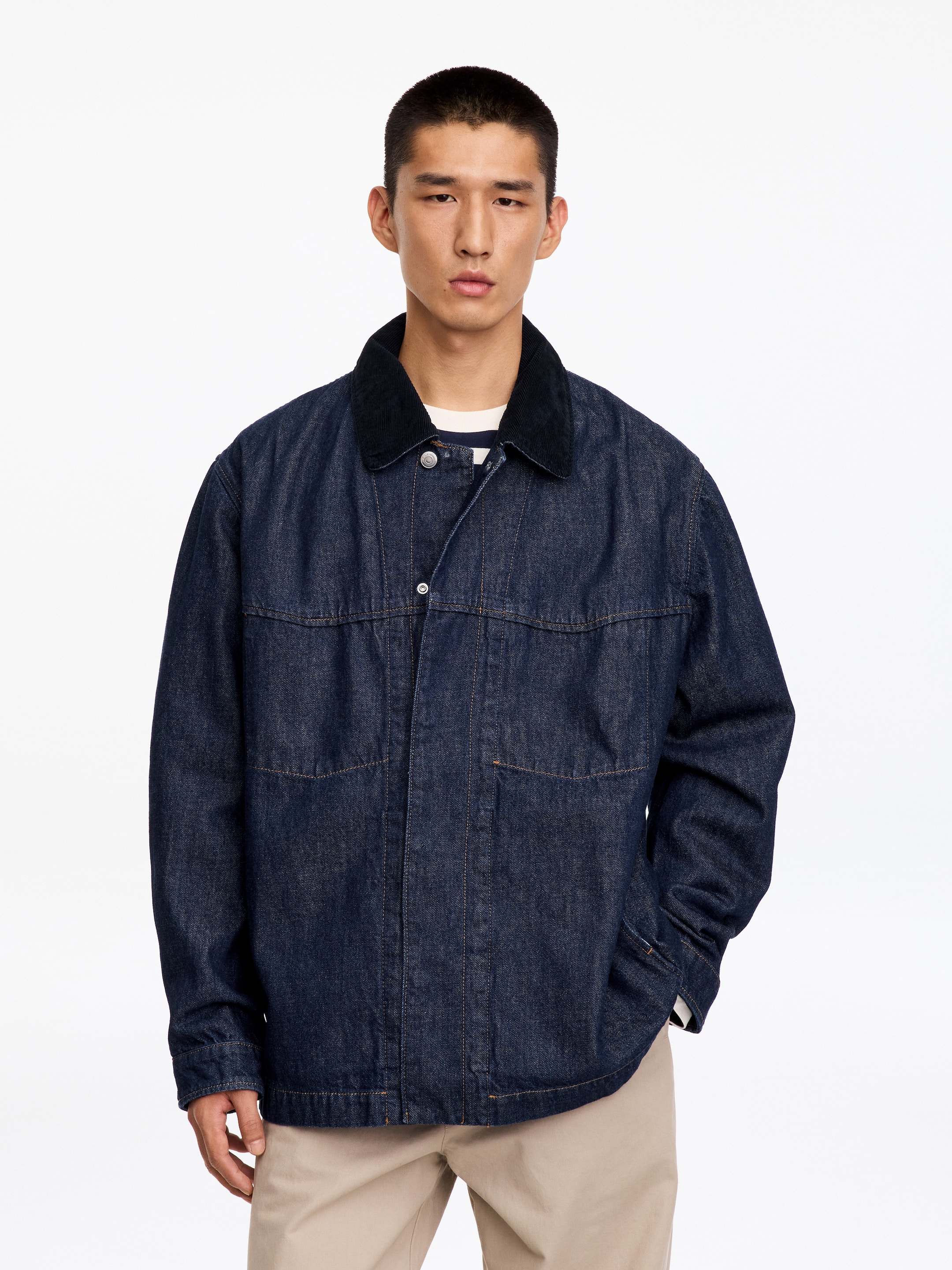 Chaqueta denim estilo ferroviario - Azul oscuro - Corte relajado - men - StillMedia/Lookbook - 6