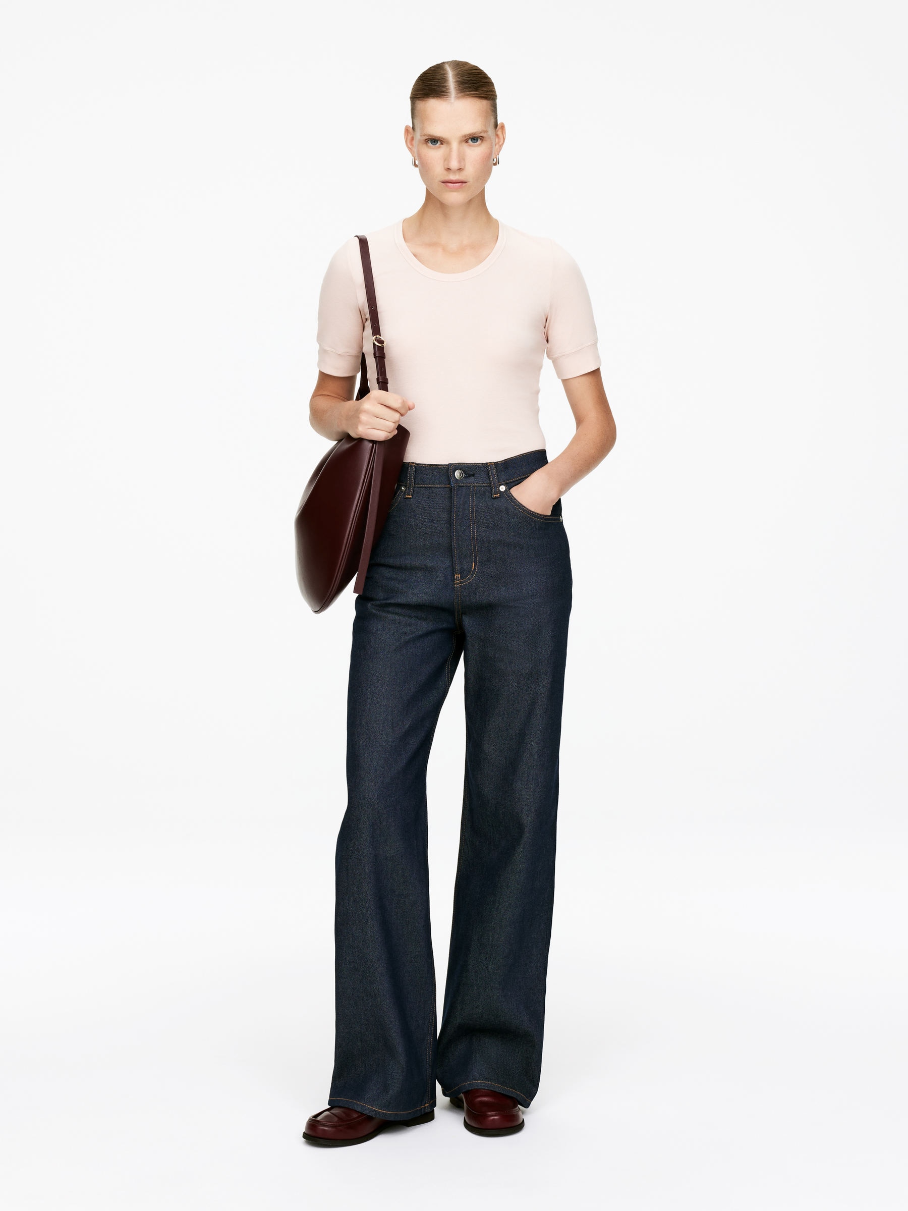 Loafers i läder - Mörkröd - Women - StillMedia/Lookbook - 7