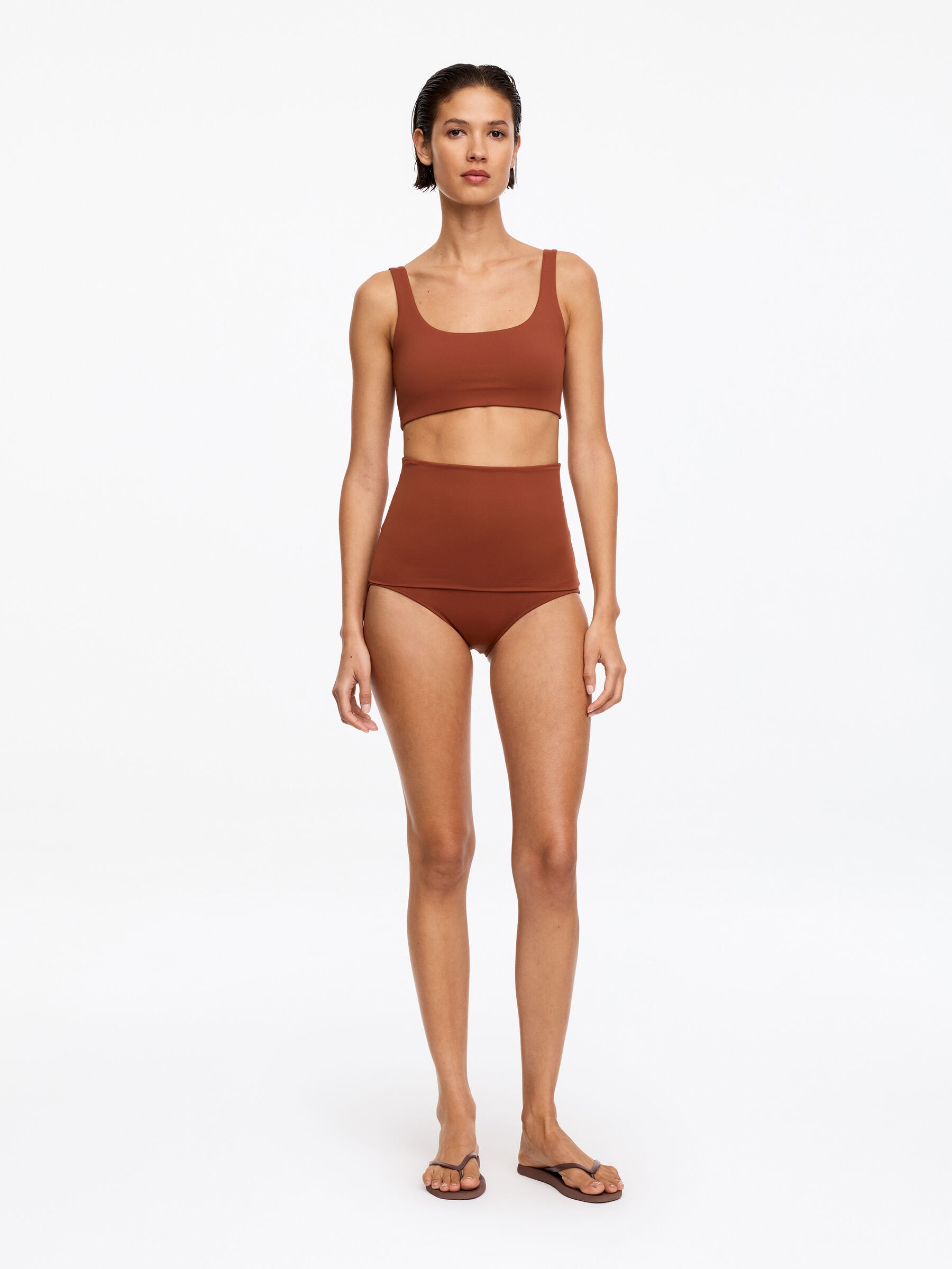 Fold Over Bikini Bottom-#733F1E-18787