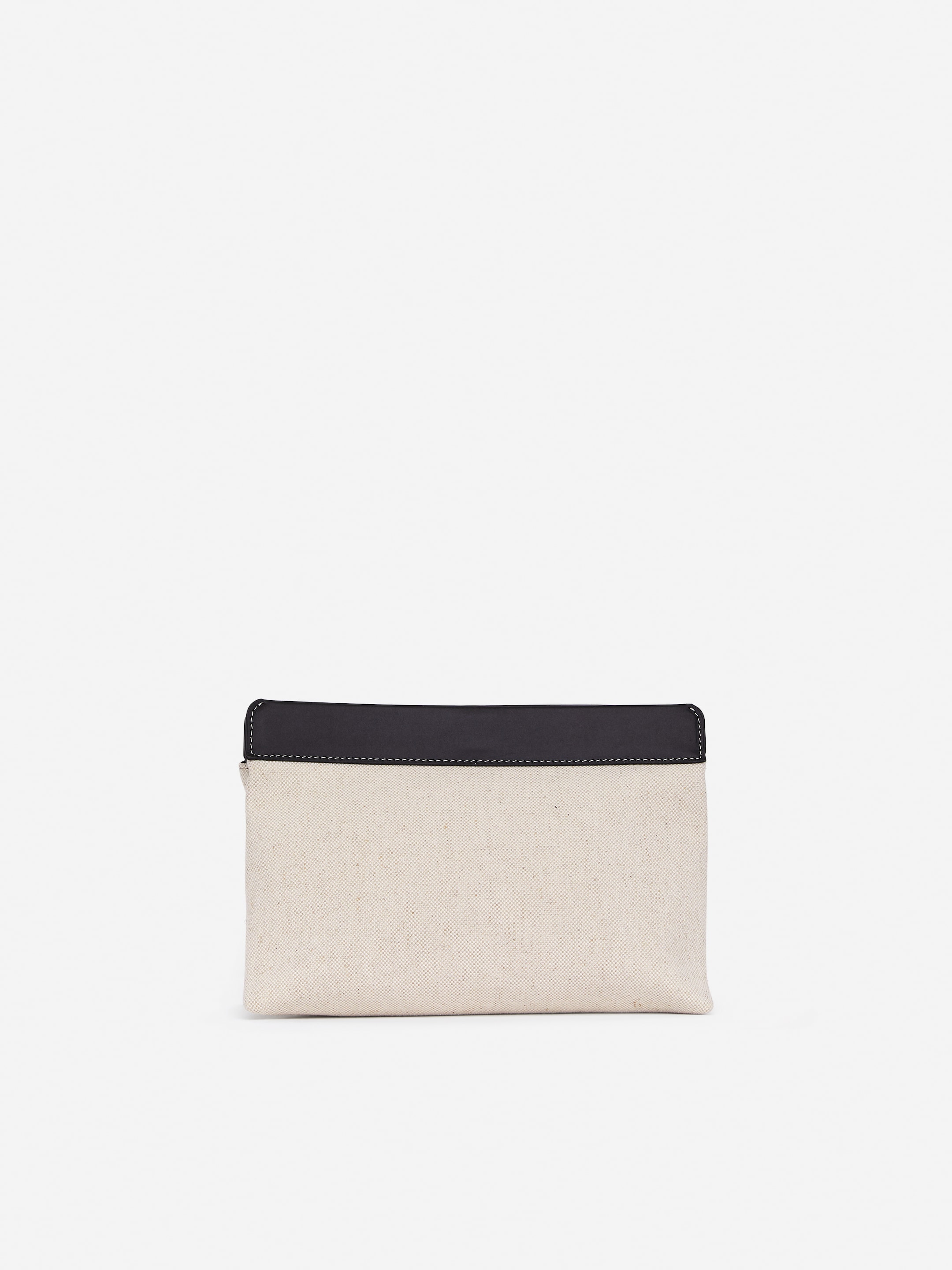 Bolso de piel y lona - Beige/negro - Women - StillMedia/DescriptiveStillLife - 1