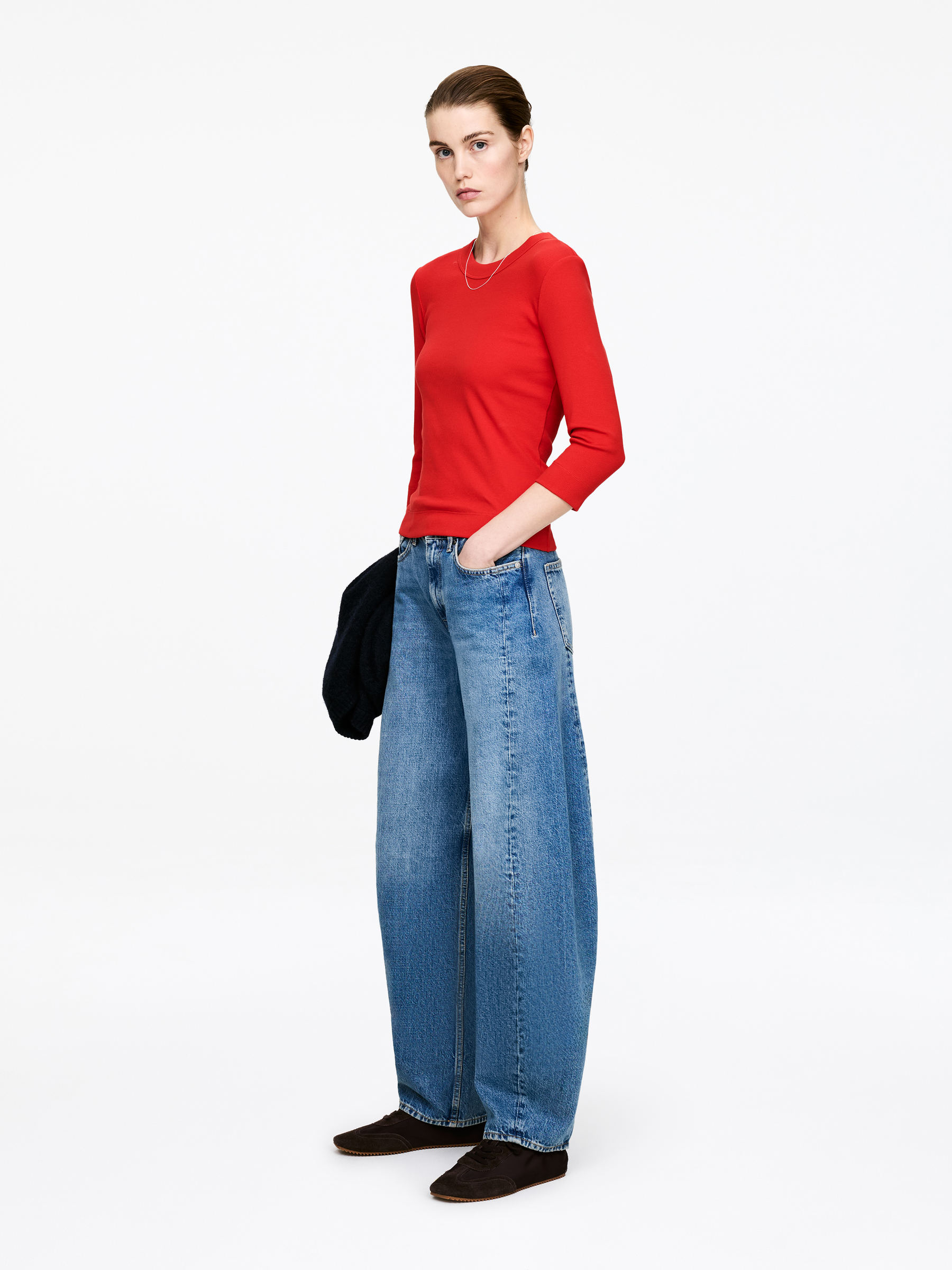Rib Top - Red - Slim fit - Women - StillMedia/Lookbook - 4