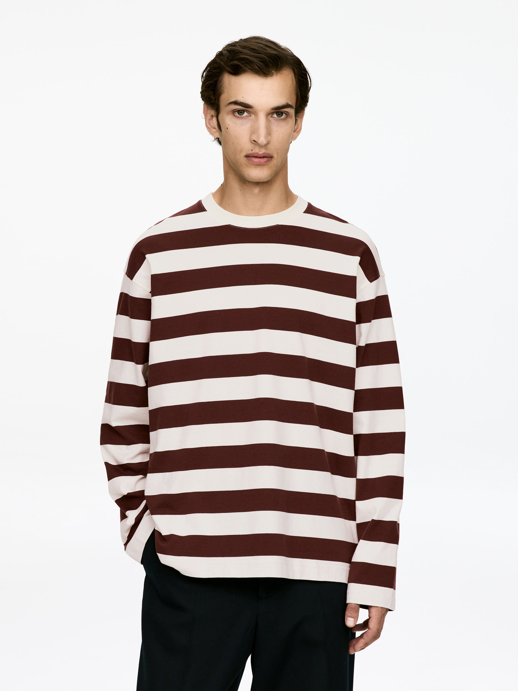 Long-Sleeve T-Shirt-#4B3939-16741