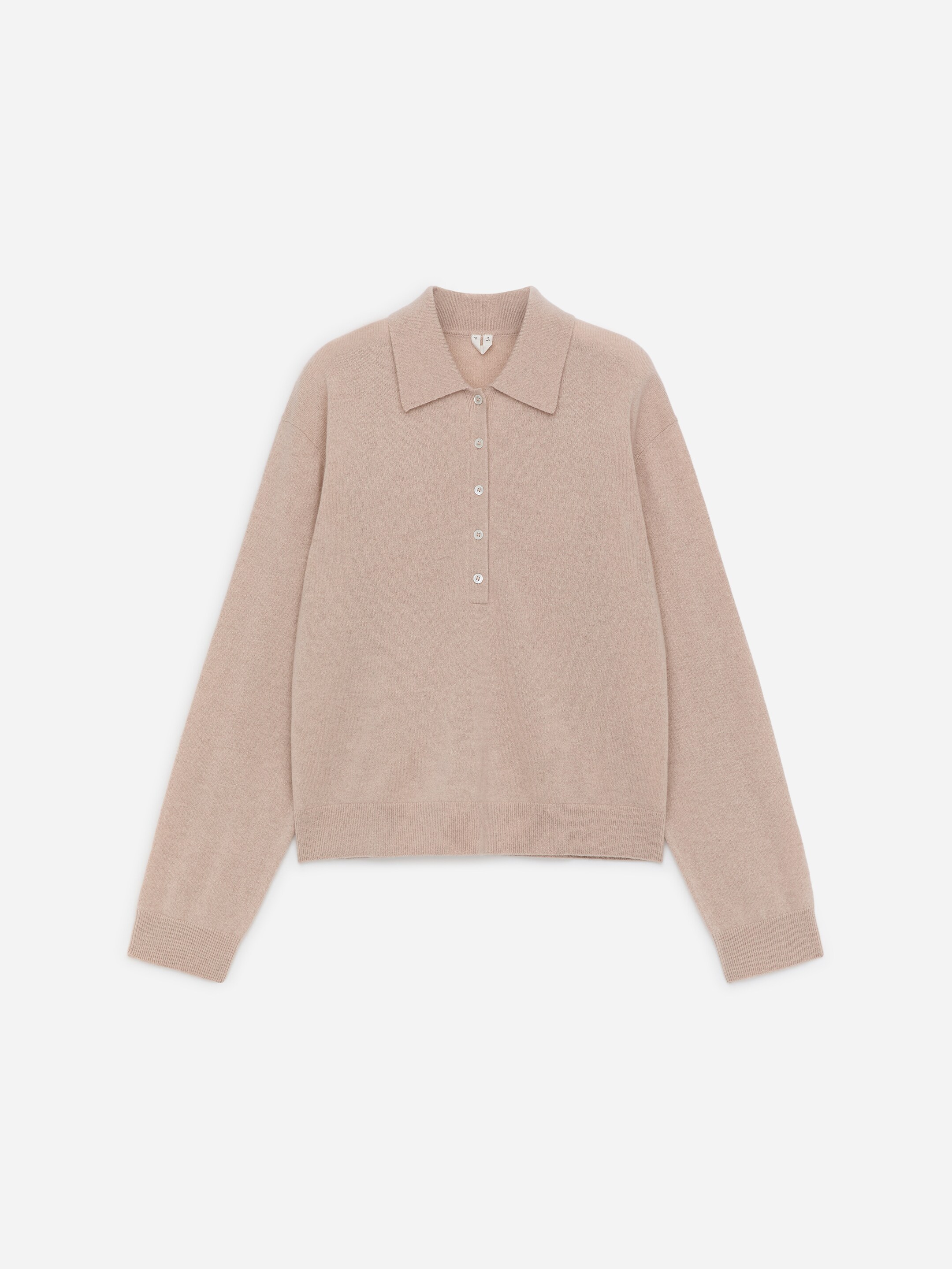 Größeres Bild ansehen: Polopullover aus Kaschmir und Wolle - Beige - Ladies | H&M DE 1