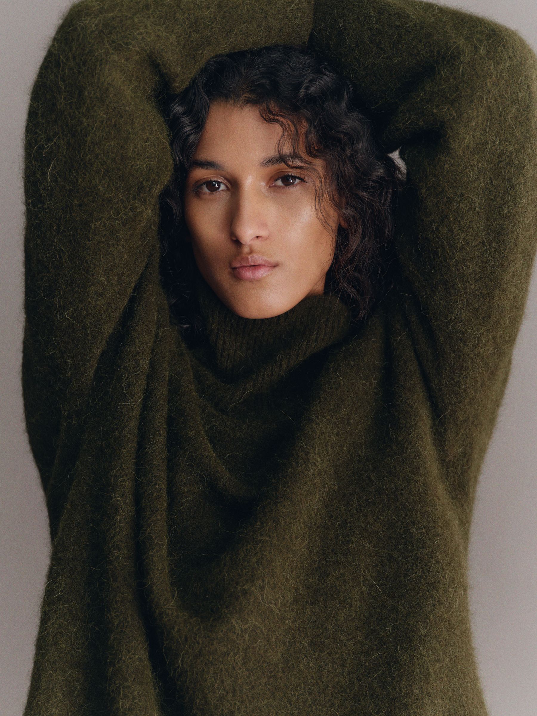 Roll-Neck Jumper - Dark Green - Oversized - Women - StillMedia/Environmental - 1