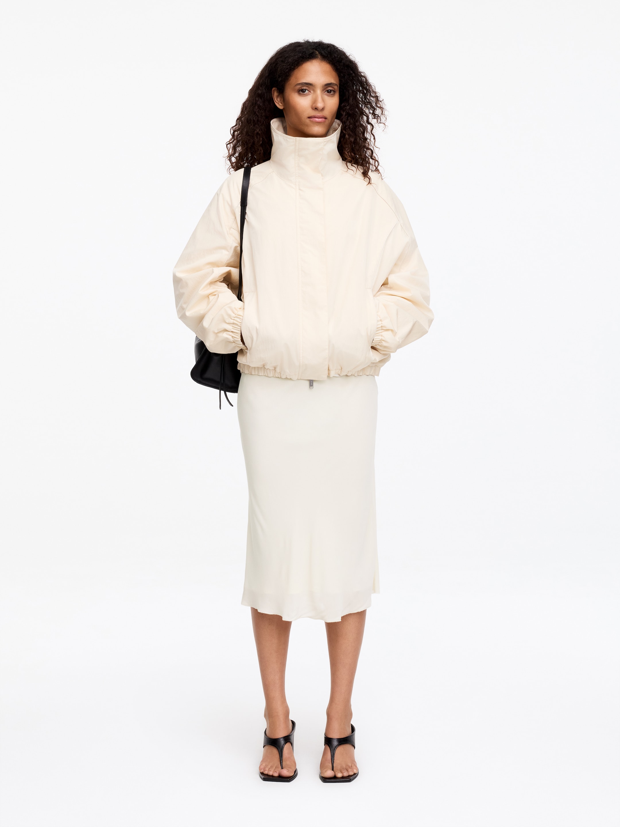 Chiffon Midi Skirt - Off White - Regular fit - Women - StillMedia/Lookbook - 3